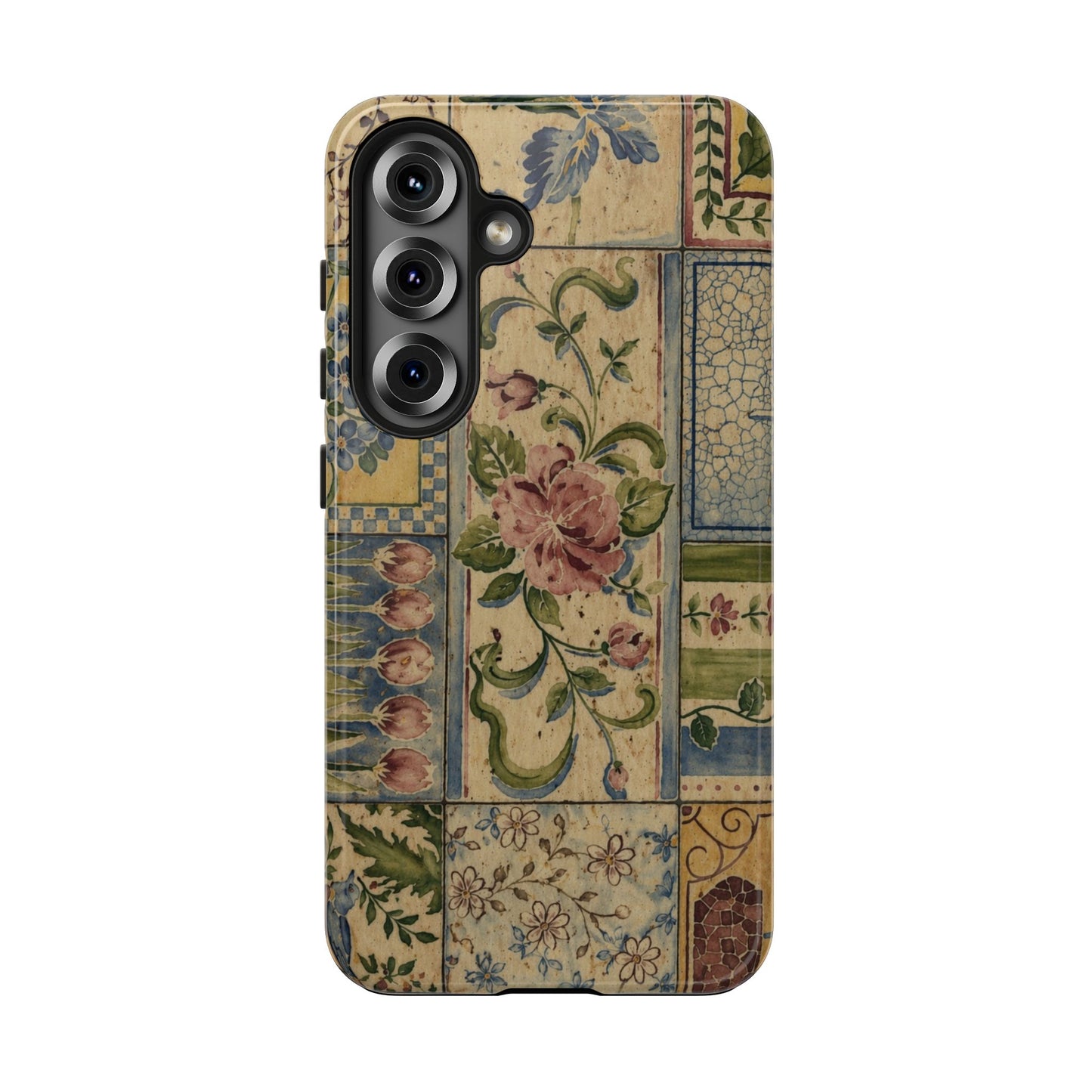 Vintage Floral Patchwork - Protective Phone Case