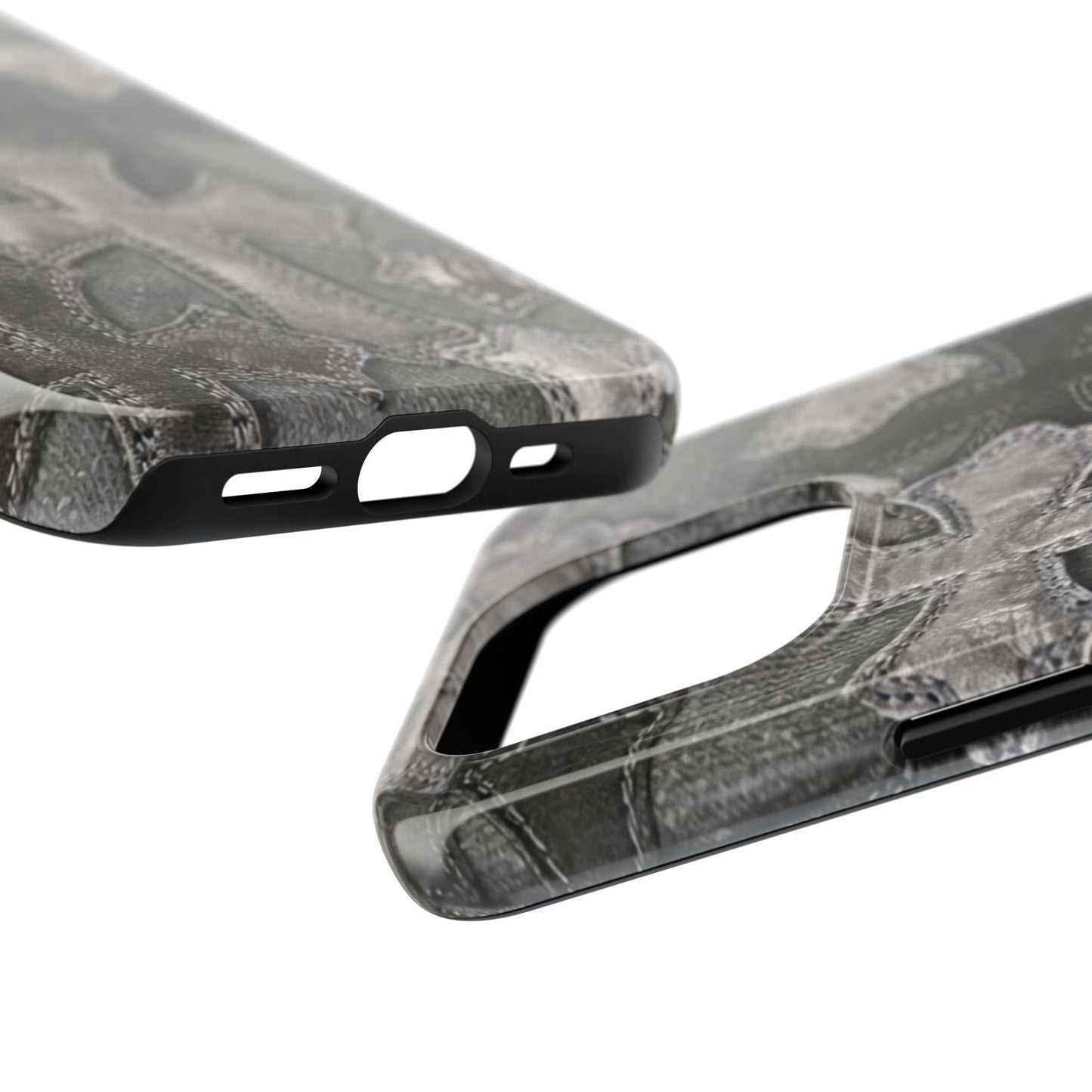 Grey Patchwork Crosses - Protective Phone Case