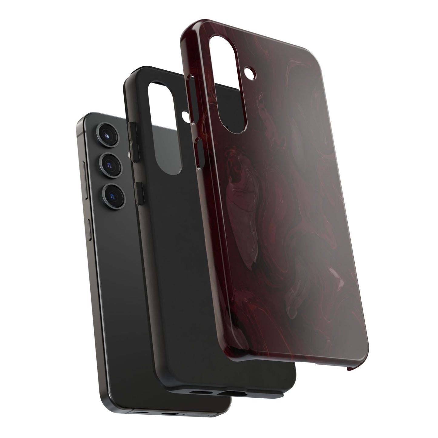 Glossy Maroon - Protective Phone Case