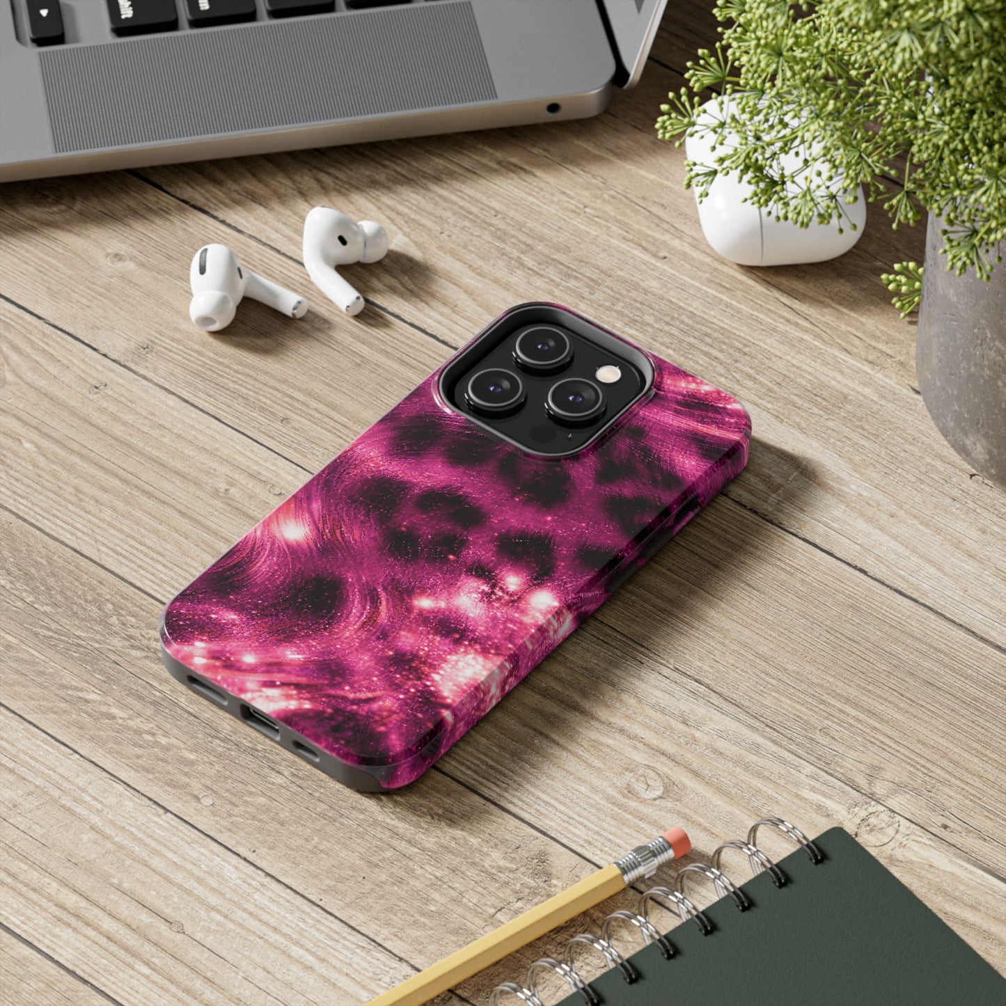 Magenta Y2K Leopard - Protective Phone Case