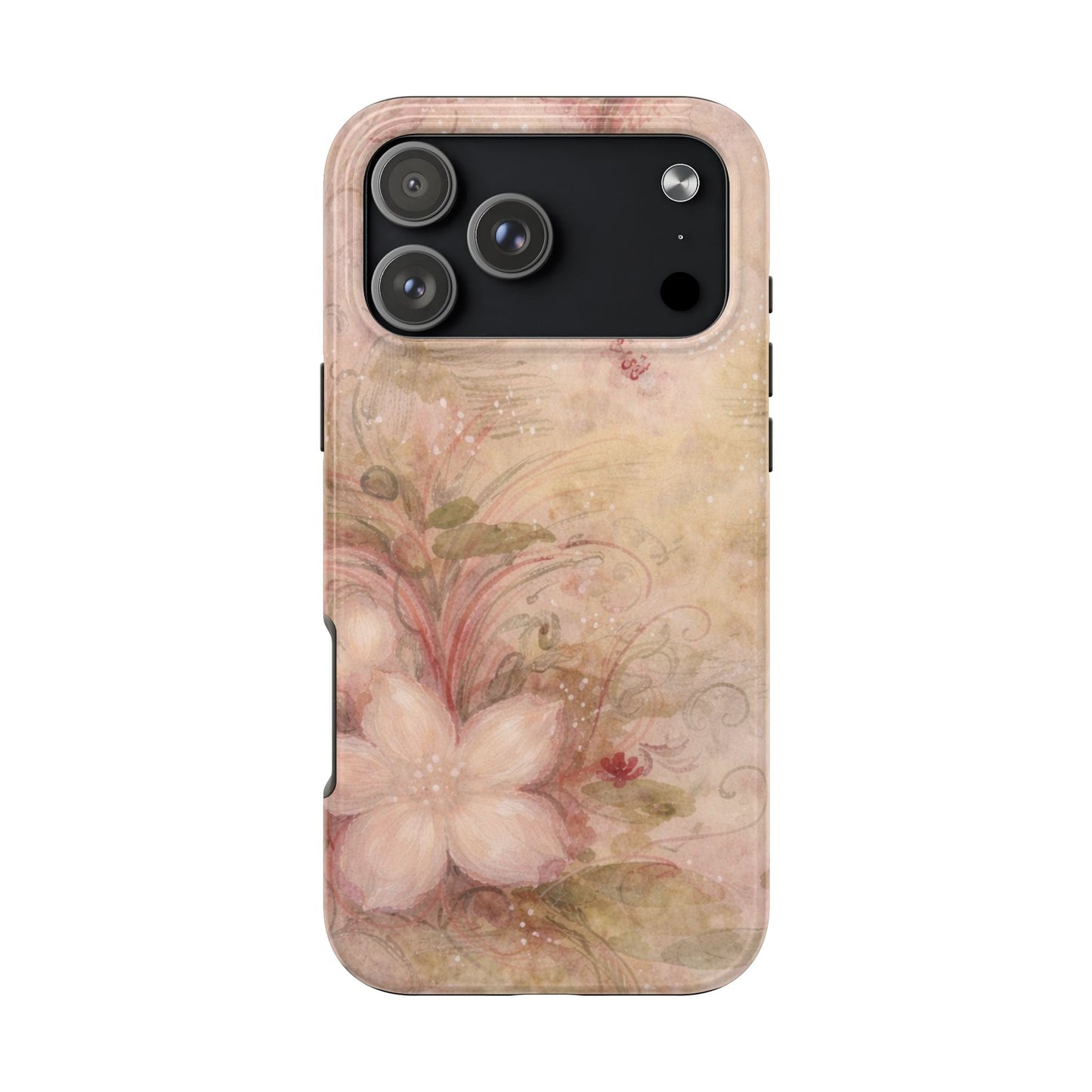 Antique Watercolor Floral - Protective Phone Case