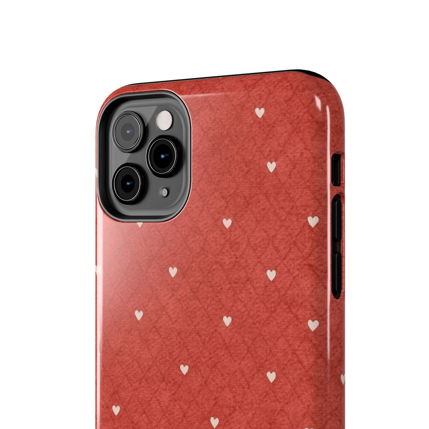 Red Quilted Hearts - Protective Phone Case