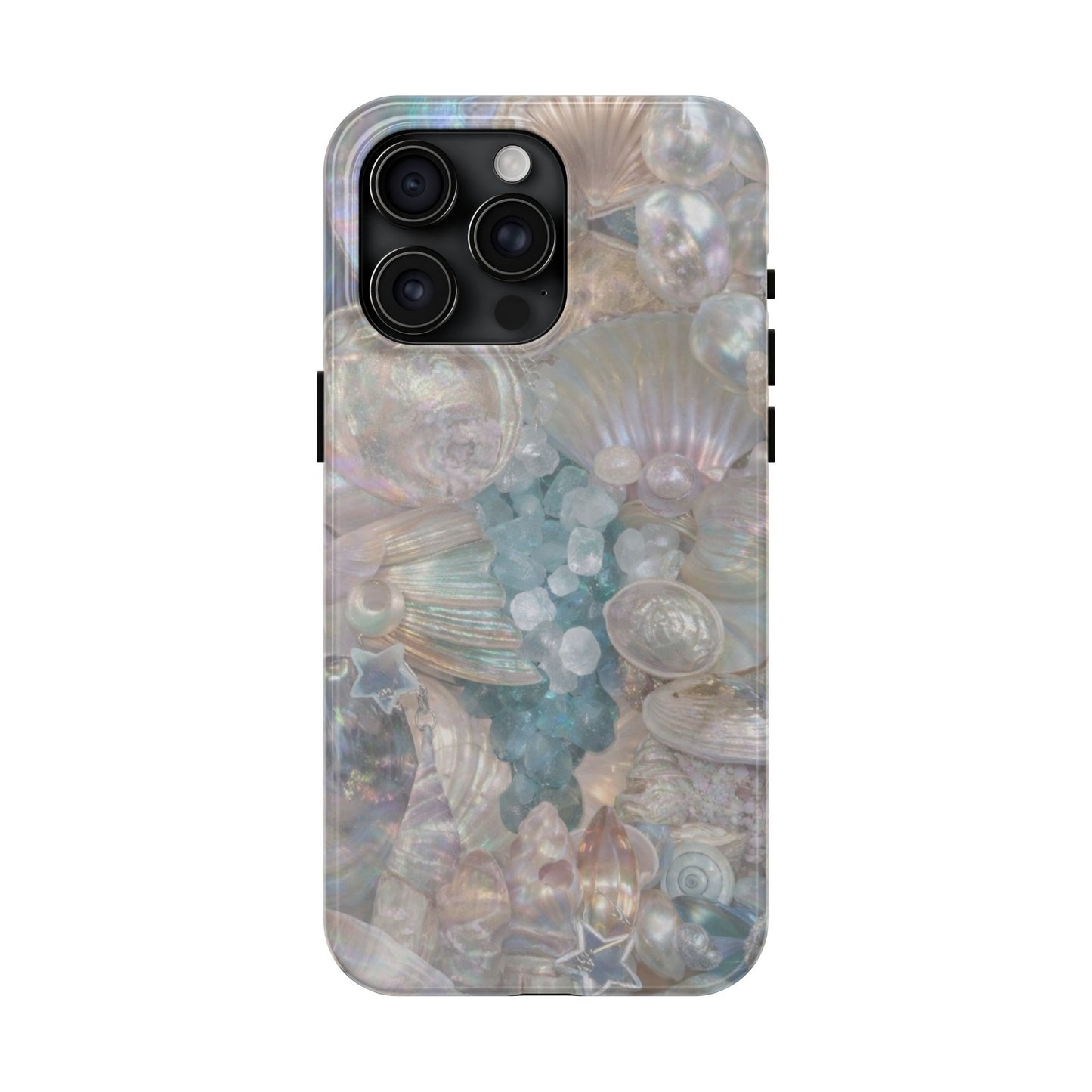 Aquamarine and Shells - Protective Phone Case