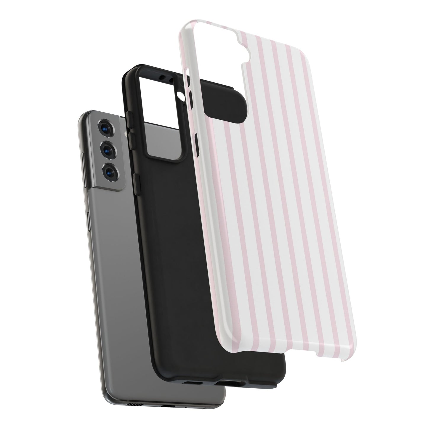 Pink Vertical Stripes - Protective Phone Case