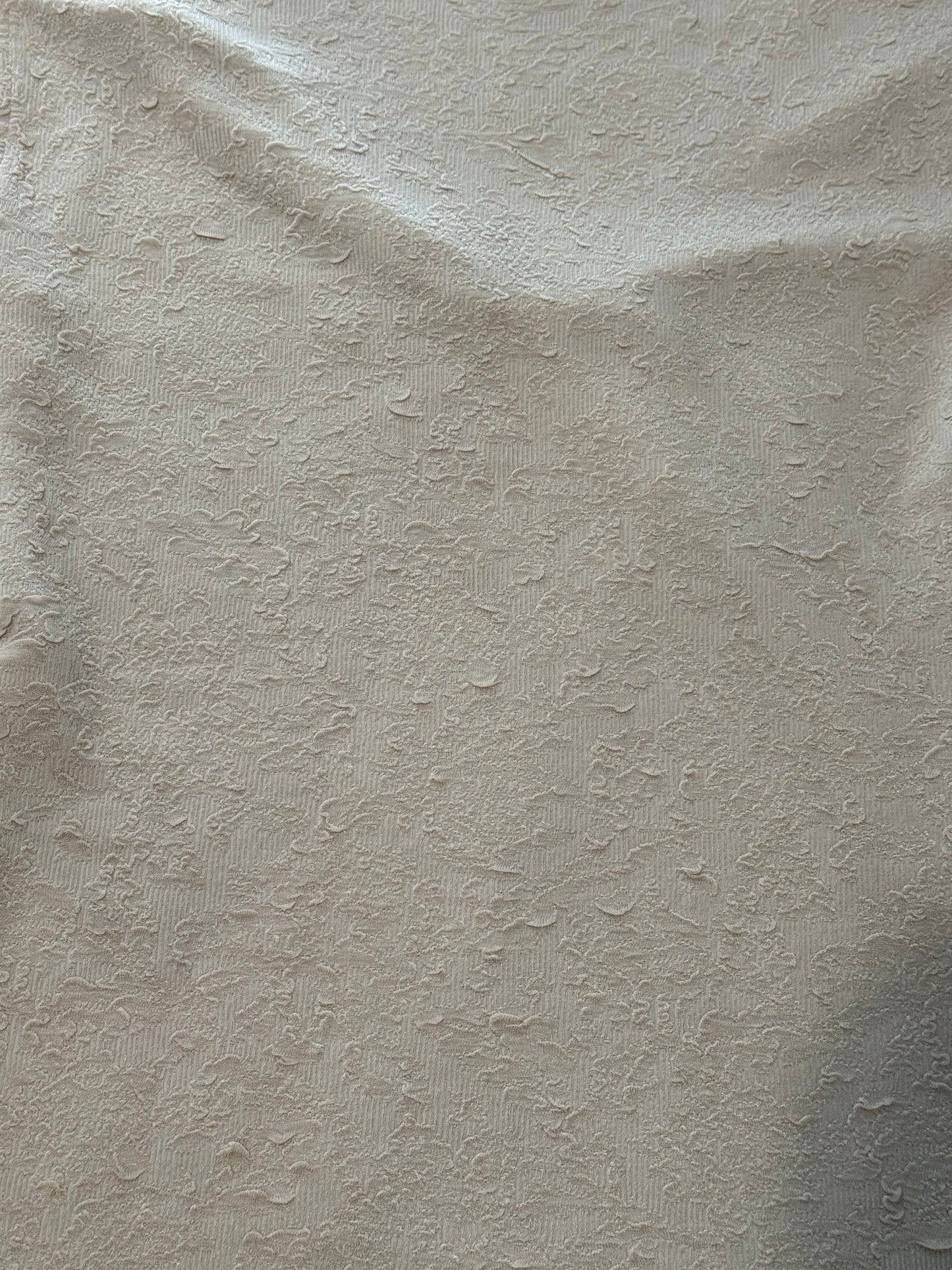 Beige Top with Lace and Ruching
