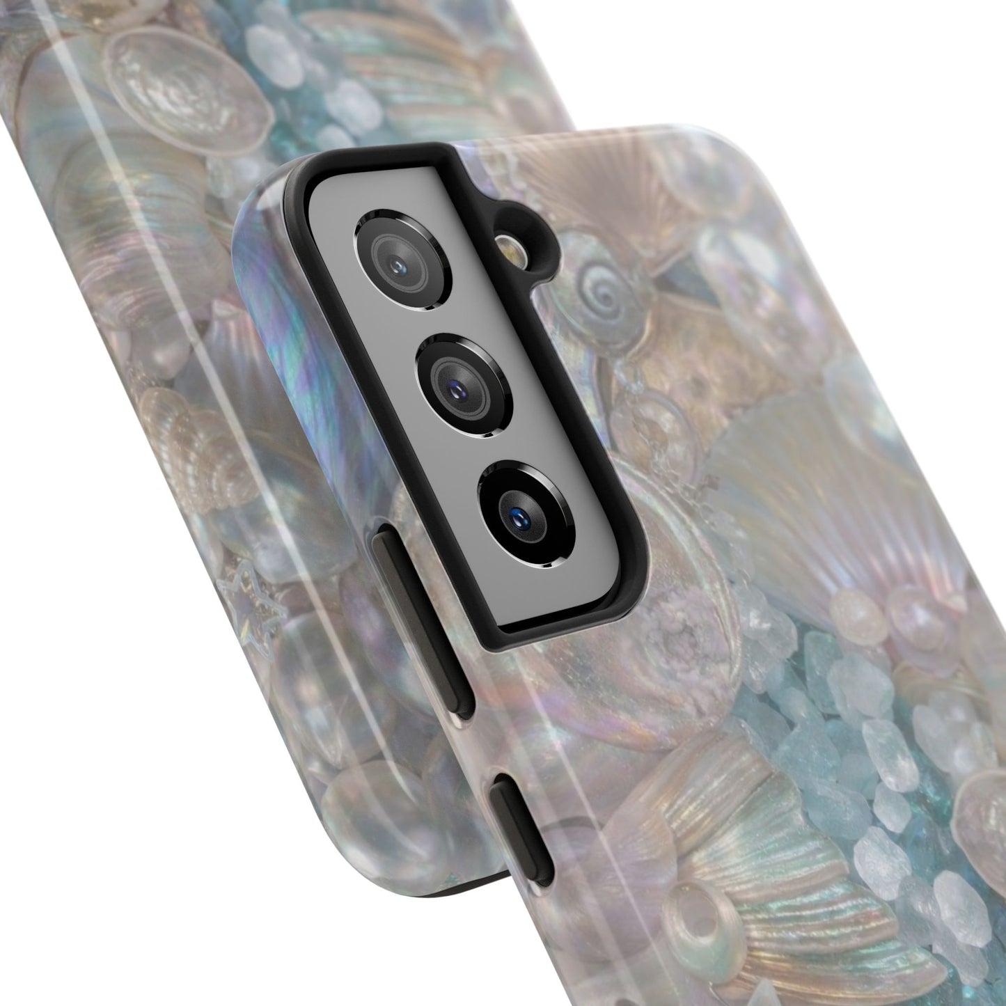 Aquamarine and Shells - Protective Phone Case