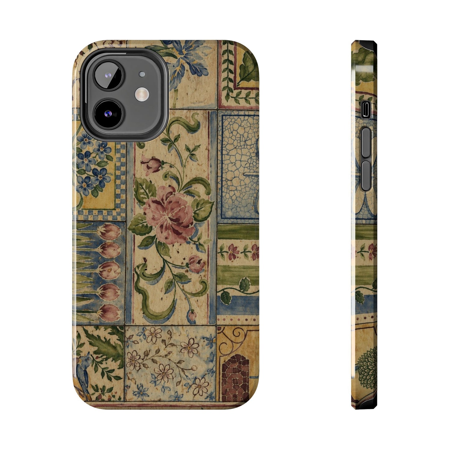 Vintage Floral Patchwork - Protective Phone Case