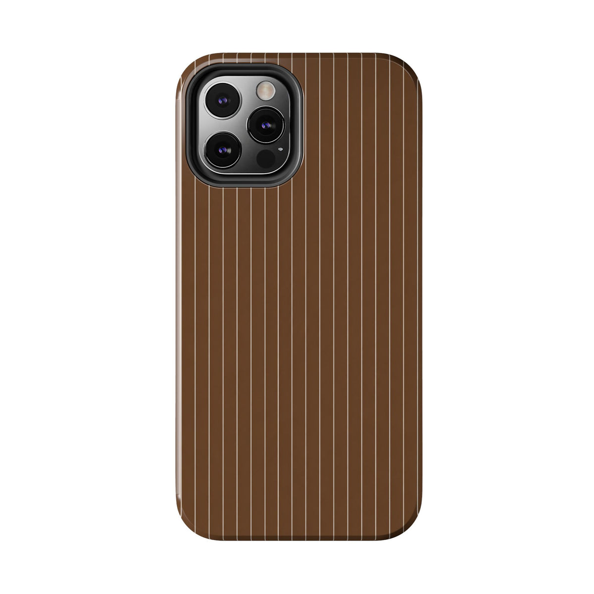 Brown Pinstripe - Protective Phone Case