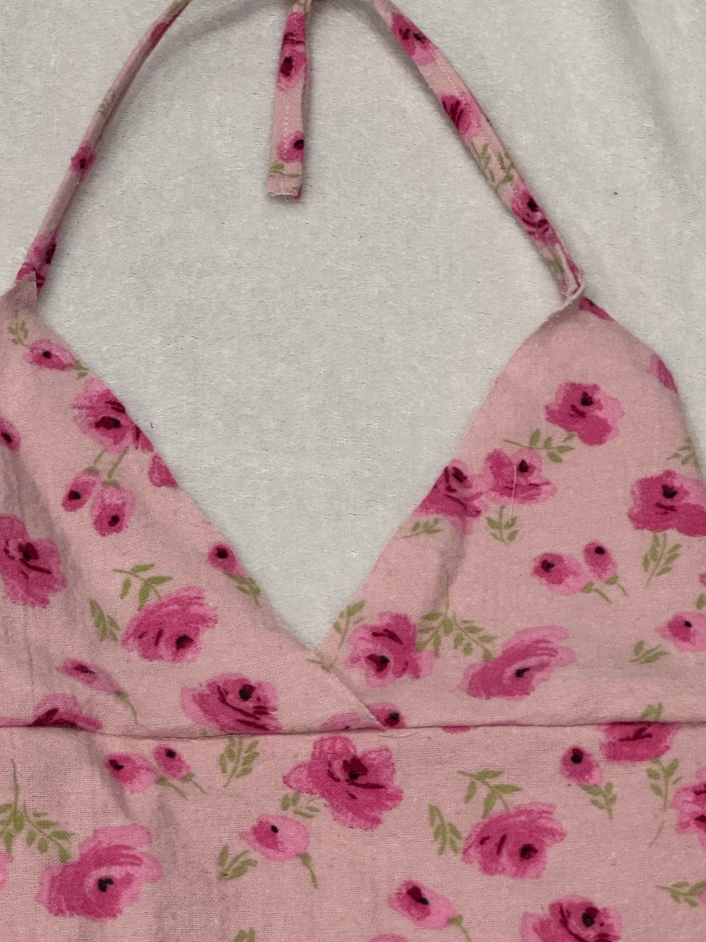 Pink Floral Halter Top