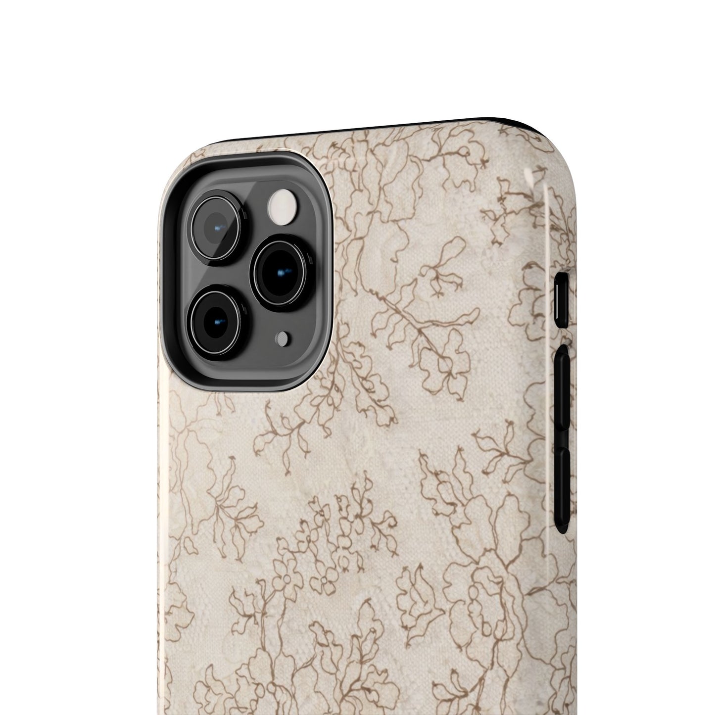 Vintage Beige Lace - Protective Phone Case