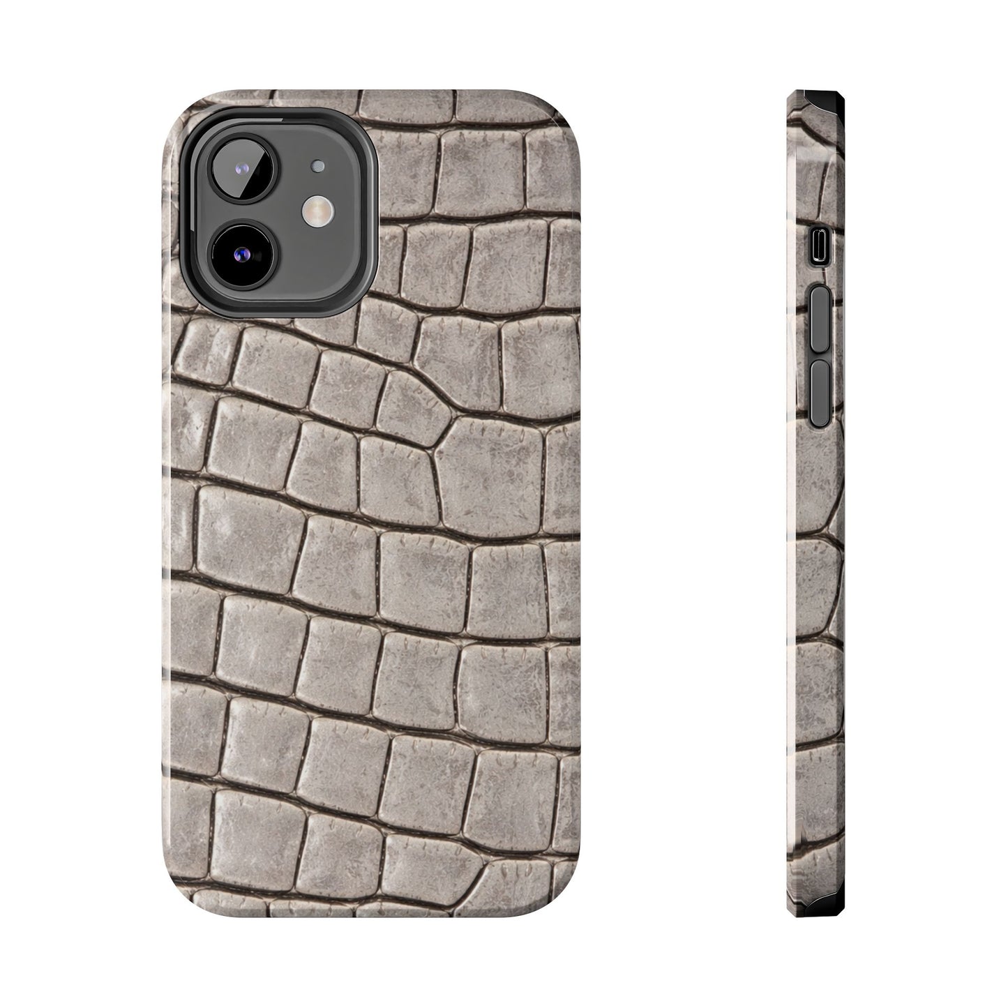 2000s Grey Crocodile - Protective Phone Case