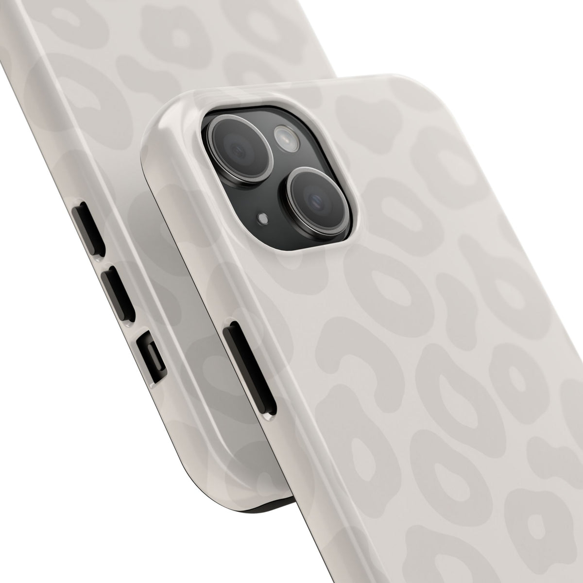 Beige Leopard Tough Phone Case – Protective Animal Print Phone Cover