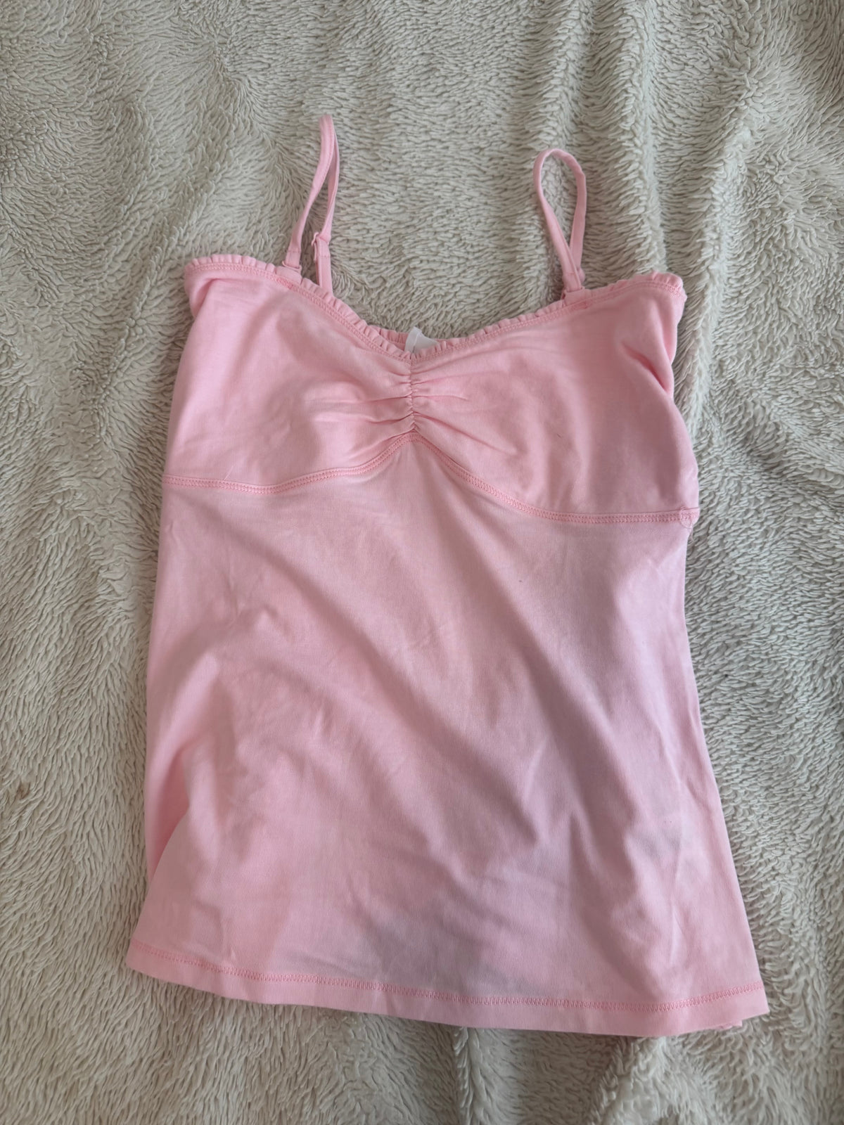Pink Babydoll Top with Ruching
