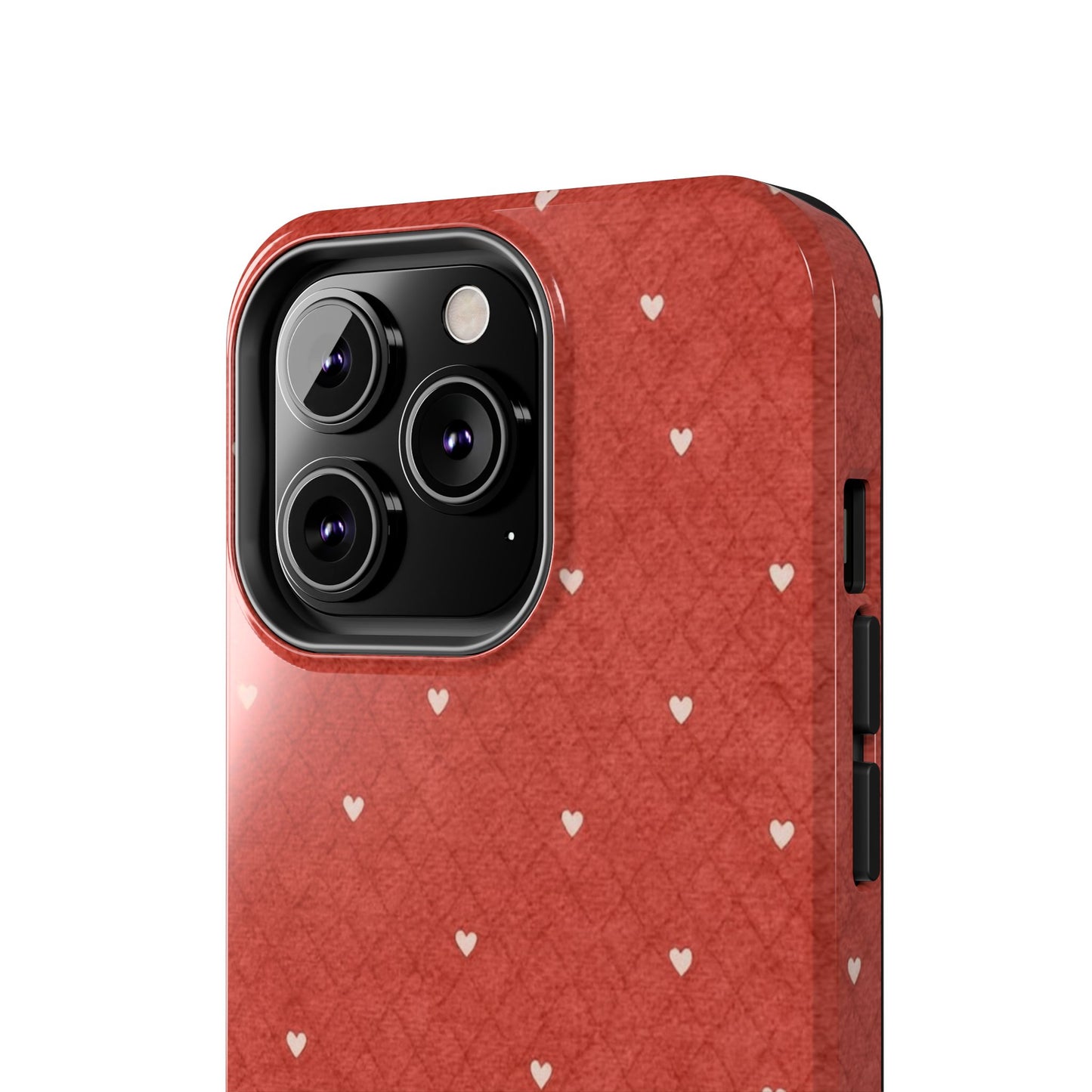 Red Quilted Hearts - Protective Phone Case