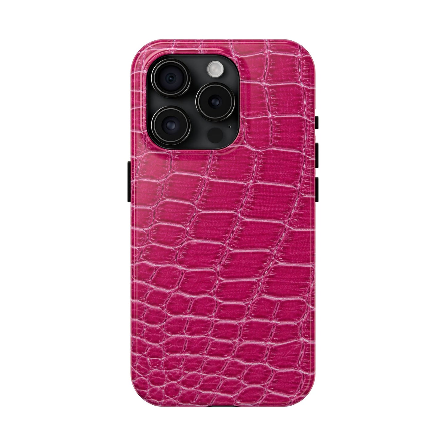 Pink Crocodile Pattern - Protective Phone Case