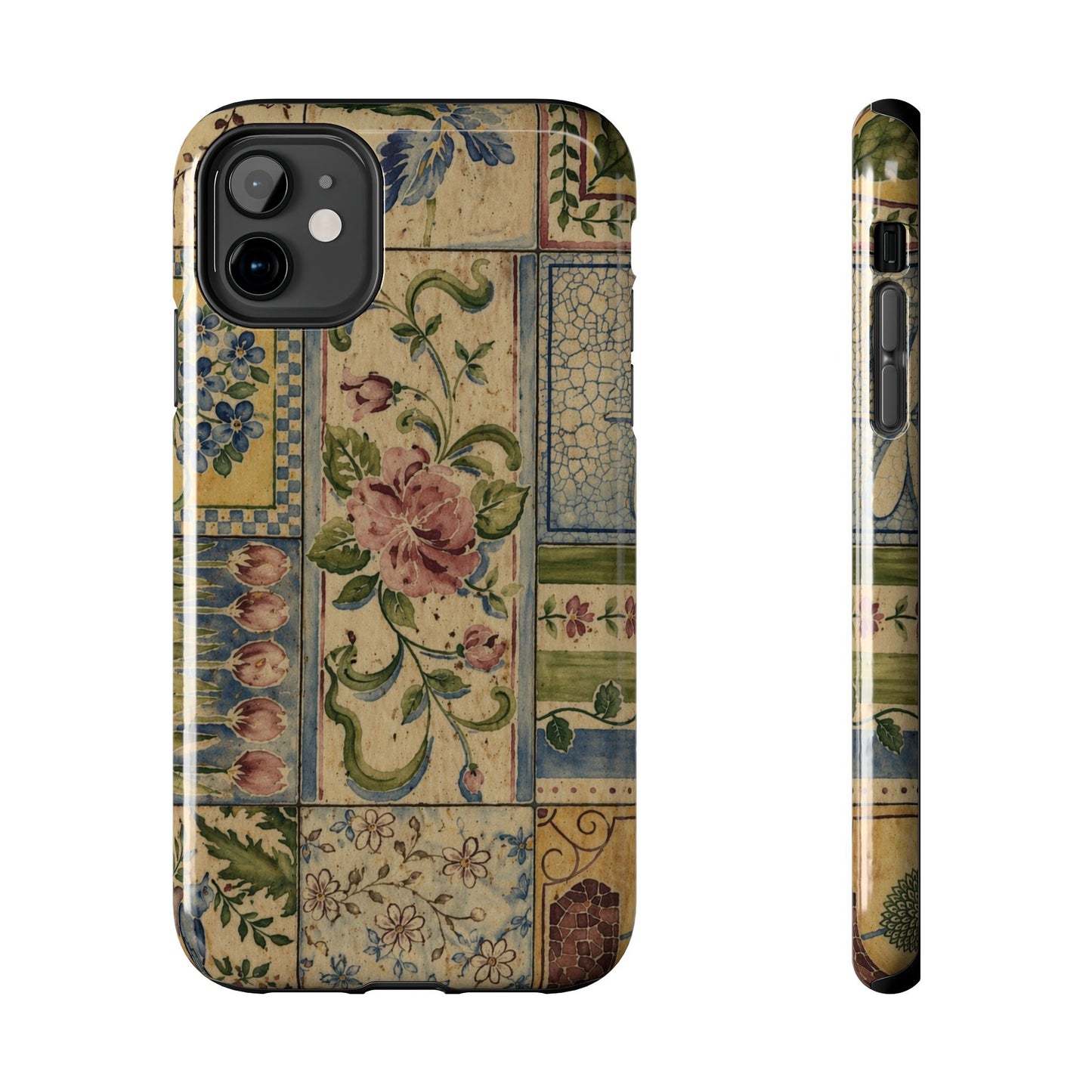 Vintage Floral Patchwork - Protective Phone Case