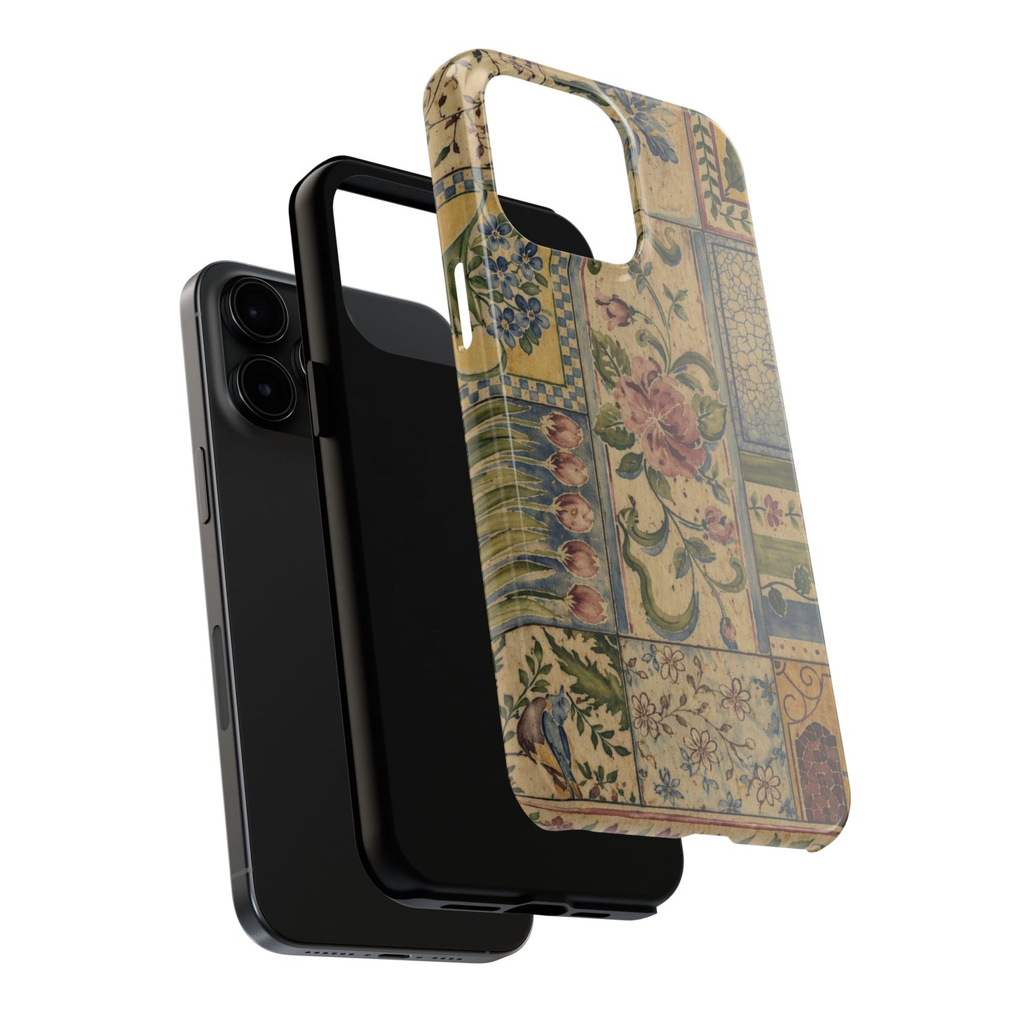 Vintage Floral Patchwork - Protective Phone Case