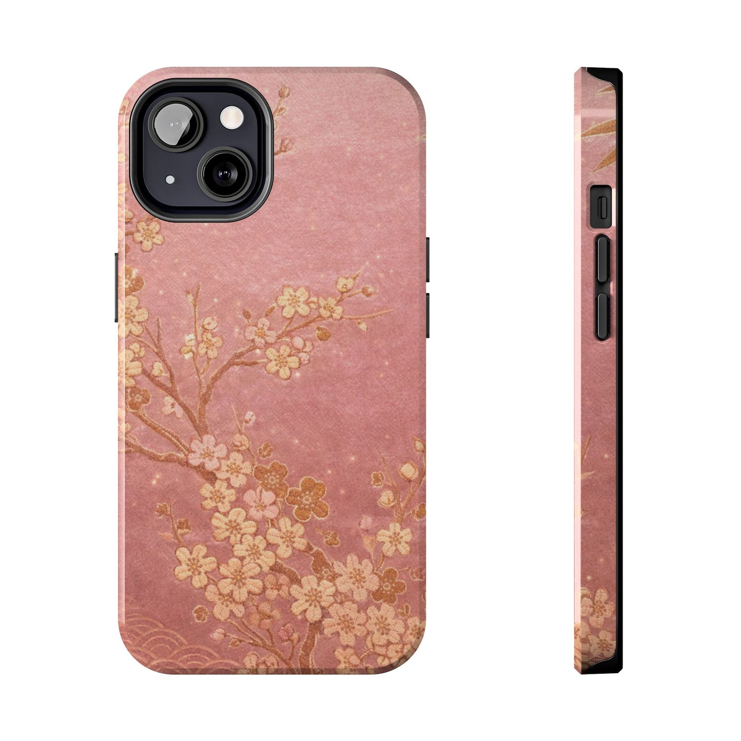 Pink Gold Cherry Blossom - Protective Phone Case