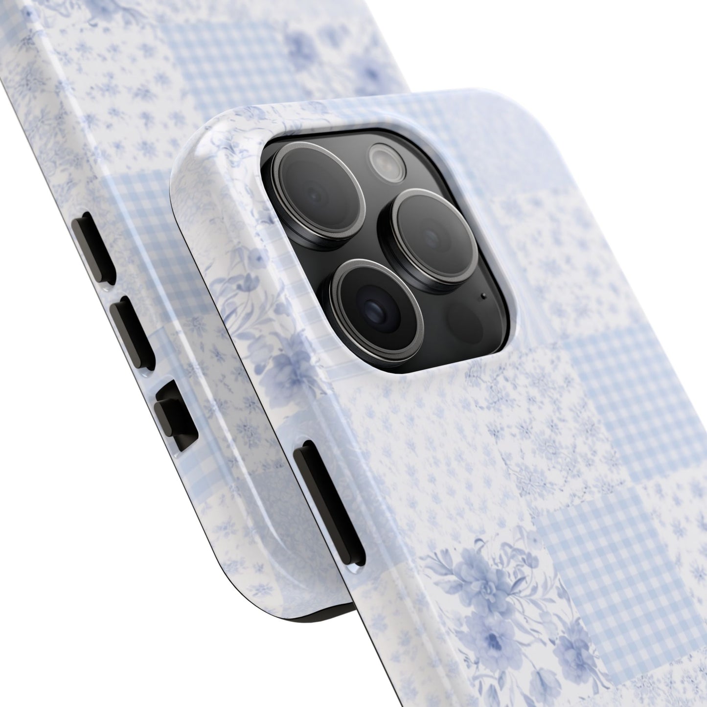 Baby Blue Plaid - Protective Phone Case