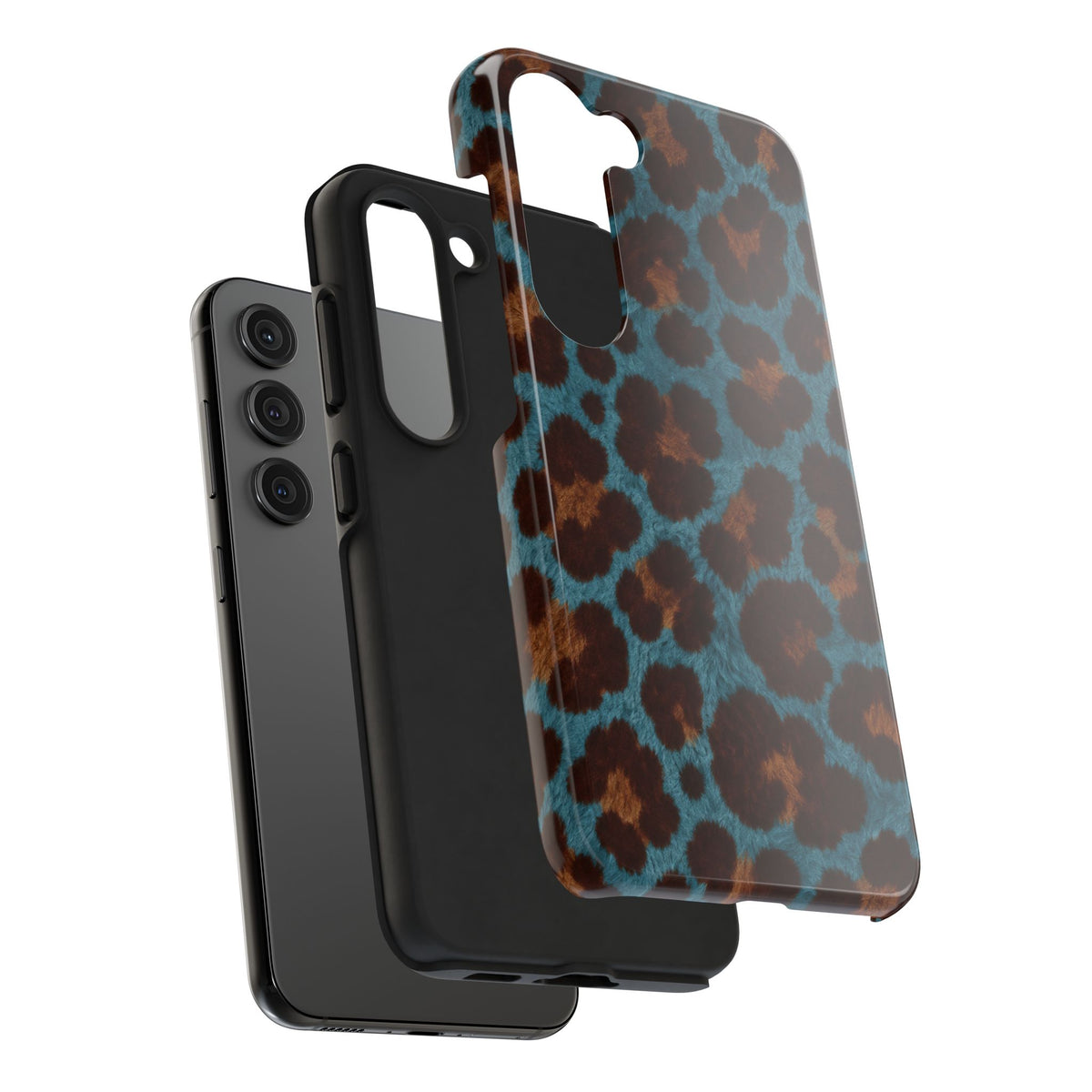 Teal Leopard - Protective Phone Case