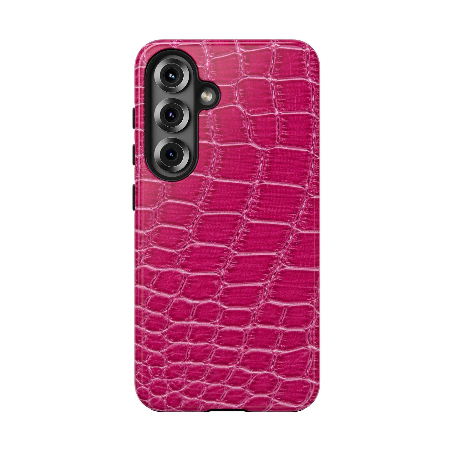 Pink Crocodile Pattern - Protective Phone Case