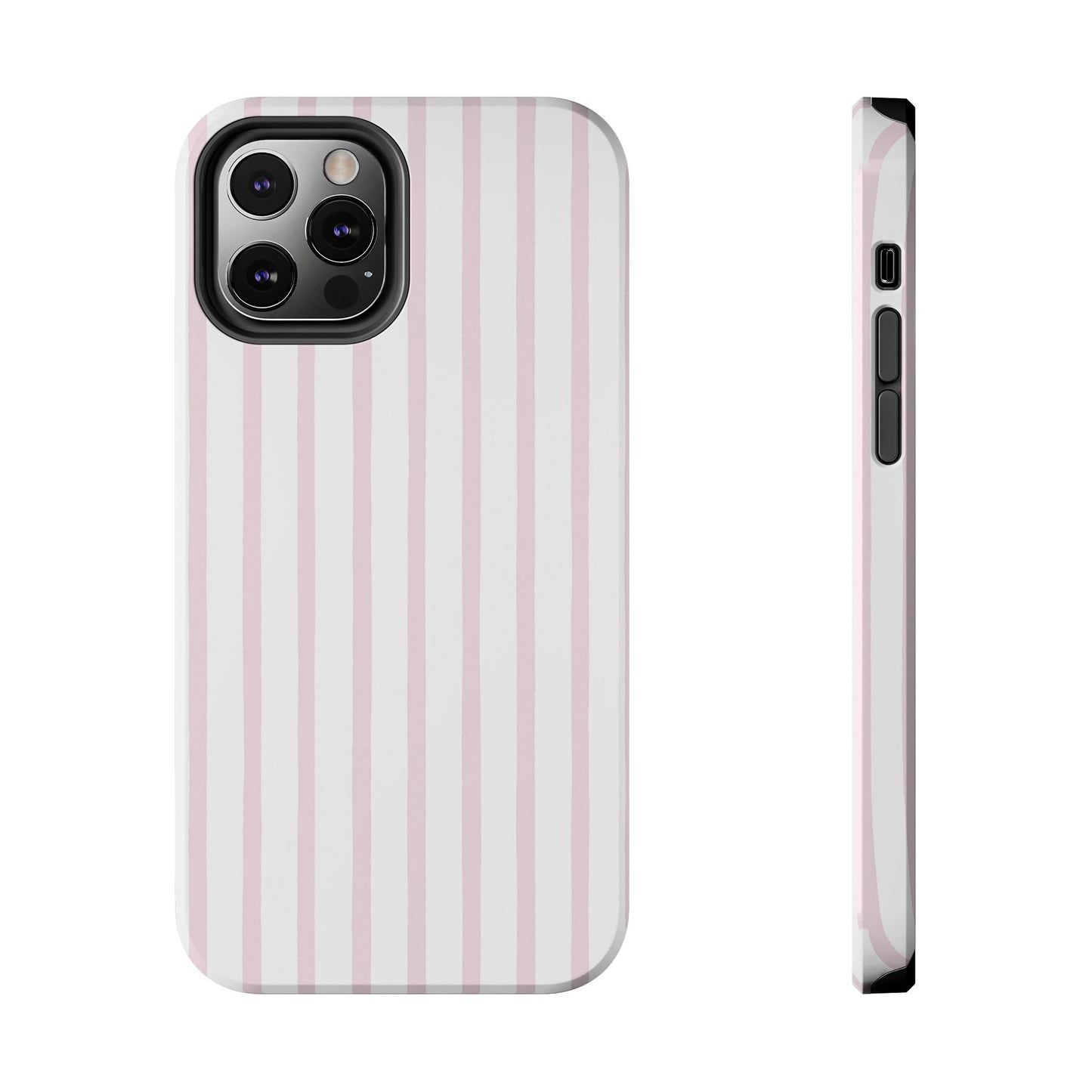 Pink Vertical Stripes - Protective Phone Case