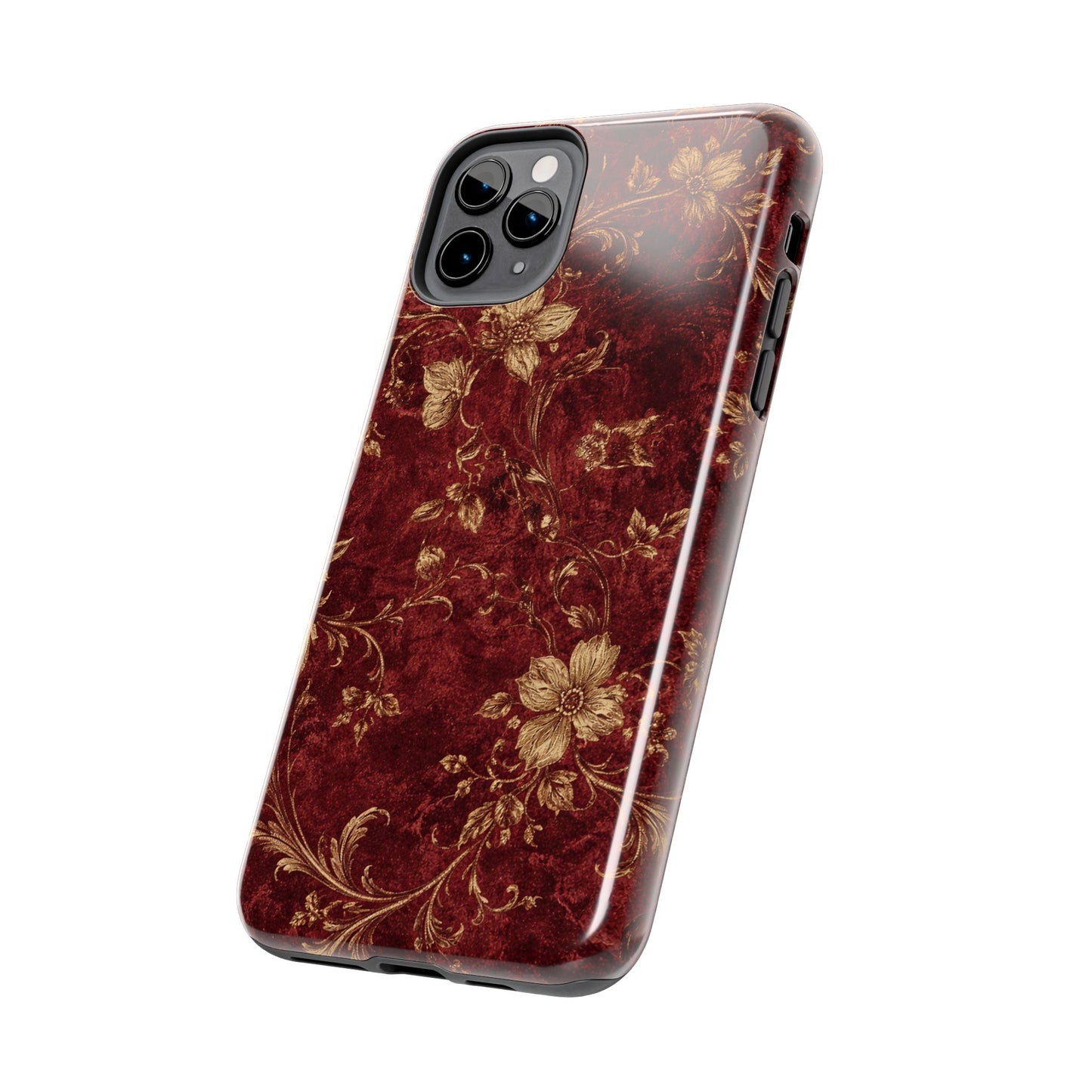 Floral Burgundy - Protective Phone Case