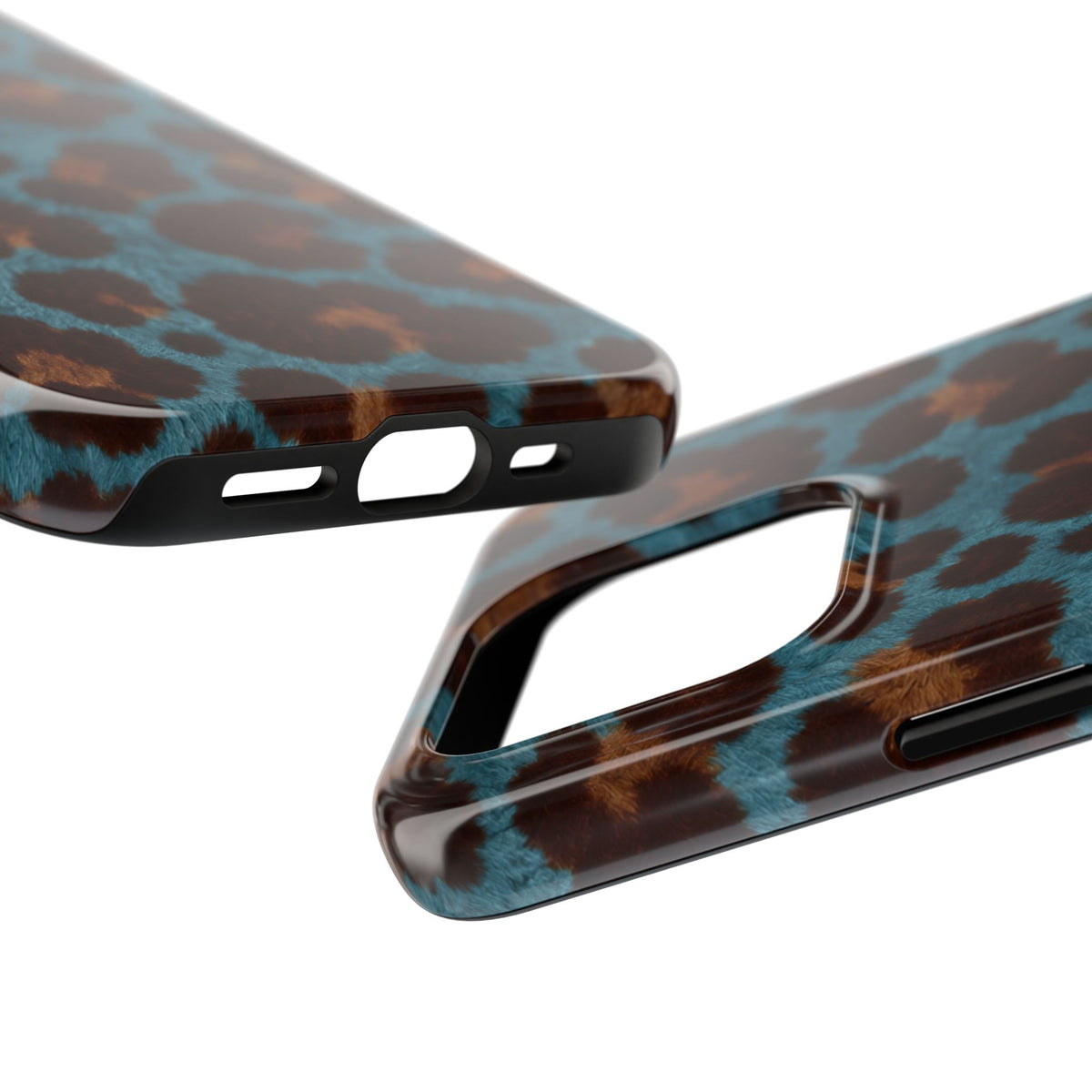 Teal Leopard - Protective Phone Case