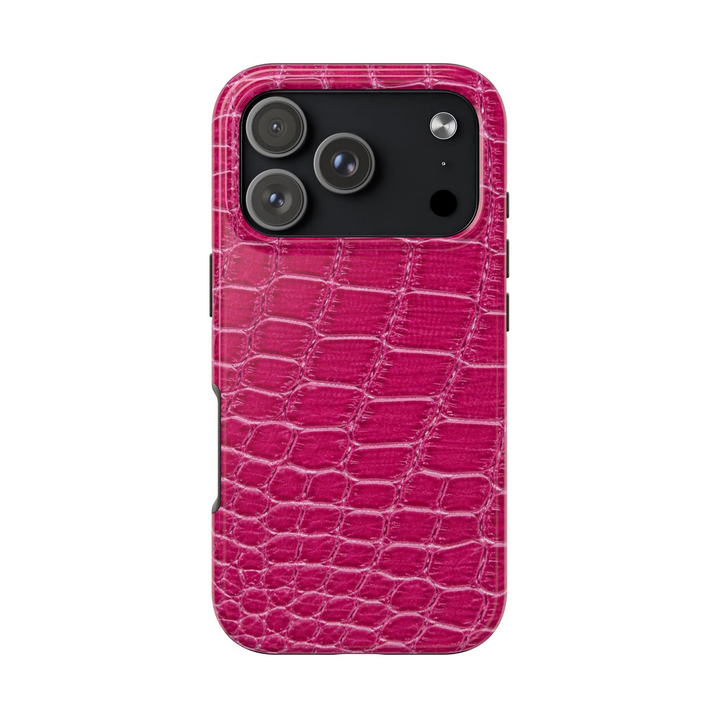 Pink Crocodile Pattern - Protective Phone Case