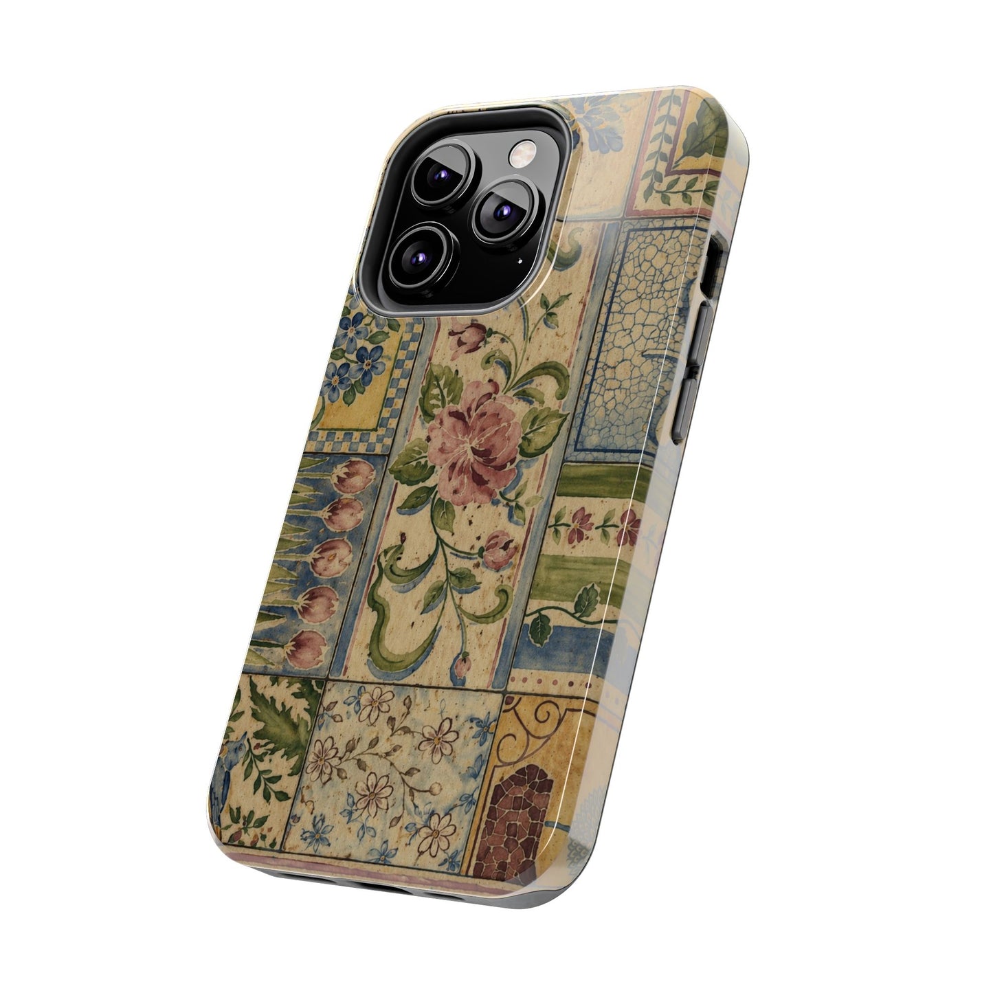 Vintage Floral Patchwork - Protective Phone Case