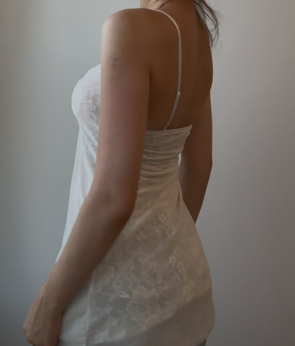 White Cami with Lace
