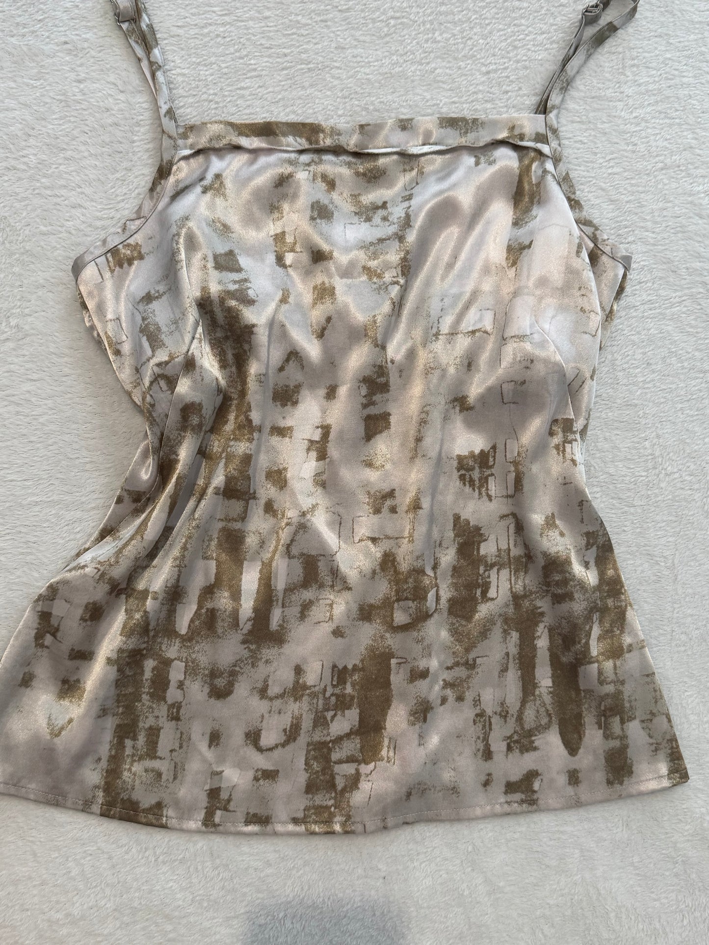 White and Grey Y2K Cami Top