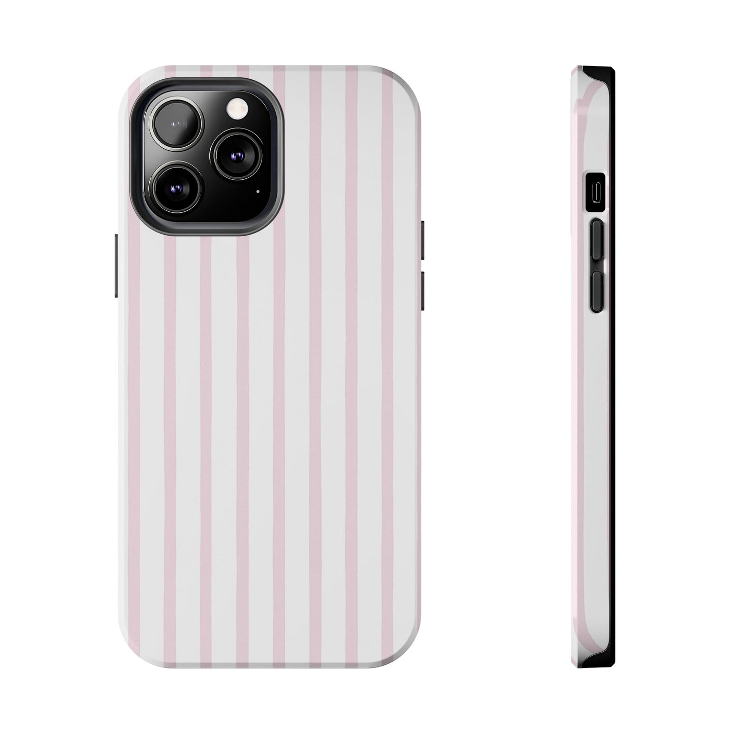 Pink Vertical Stripes - Protective Phone Case