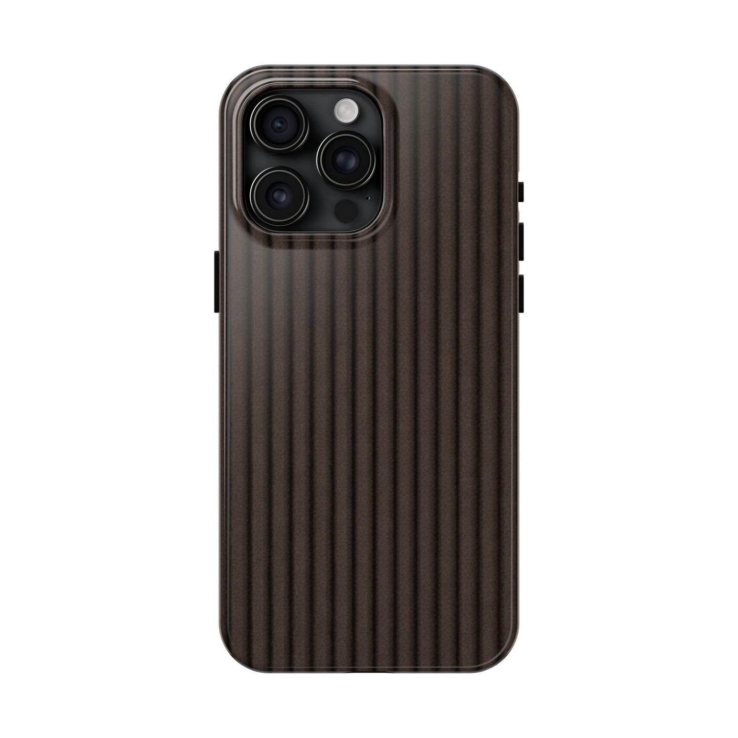 Ribbed Dark Brown Tough Phone Case – Slim Protective Mobile Cover