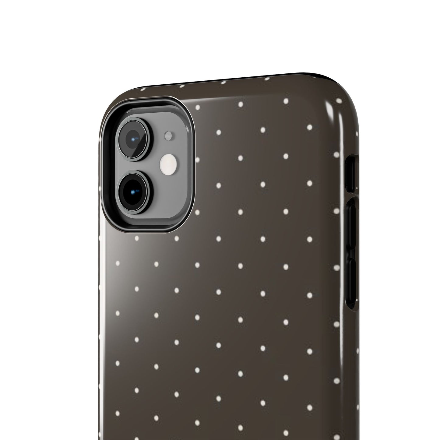 Brown Mini Polka Dot - Protective Phone Case