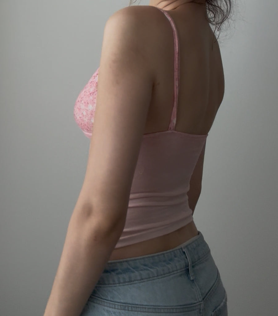 Fitted Pink Top with Gorgeous Design