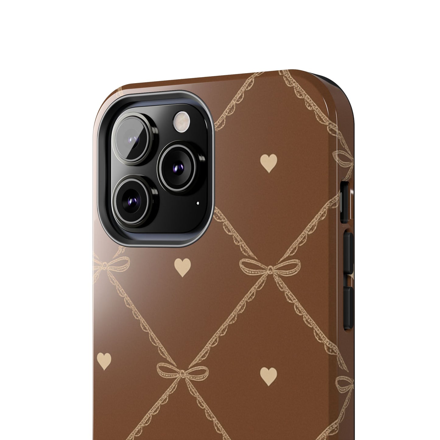 Chocolate Heart Ribbon - Protective Phone Case