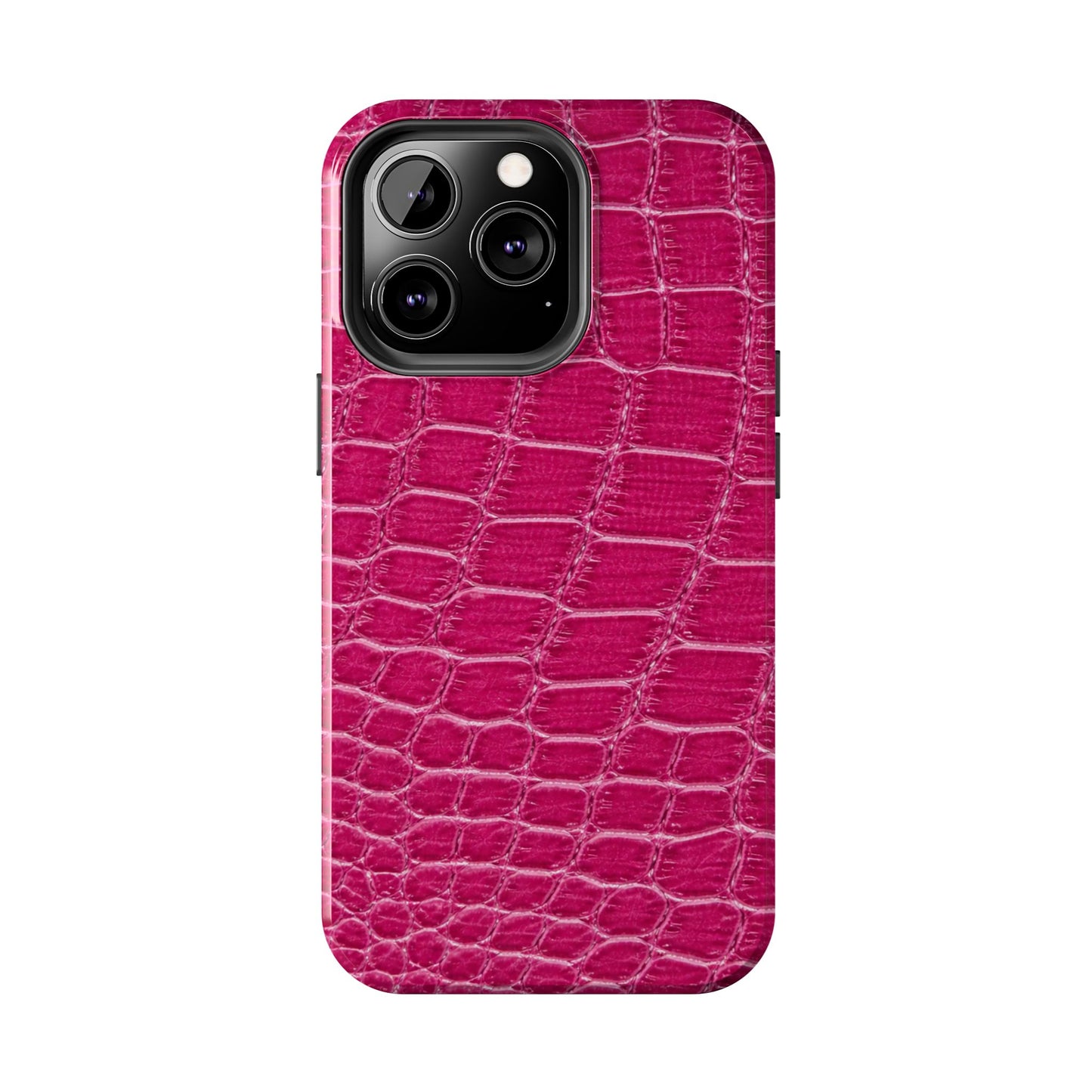 Pink Crocodile Pattern - Protective Phone Case