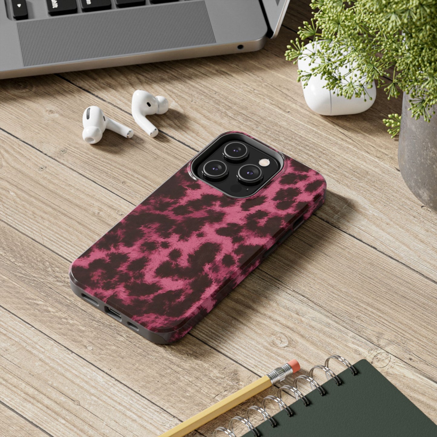 Pink Leopard Print - Protective Phone Case