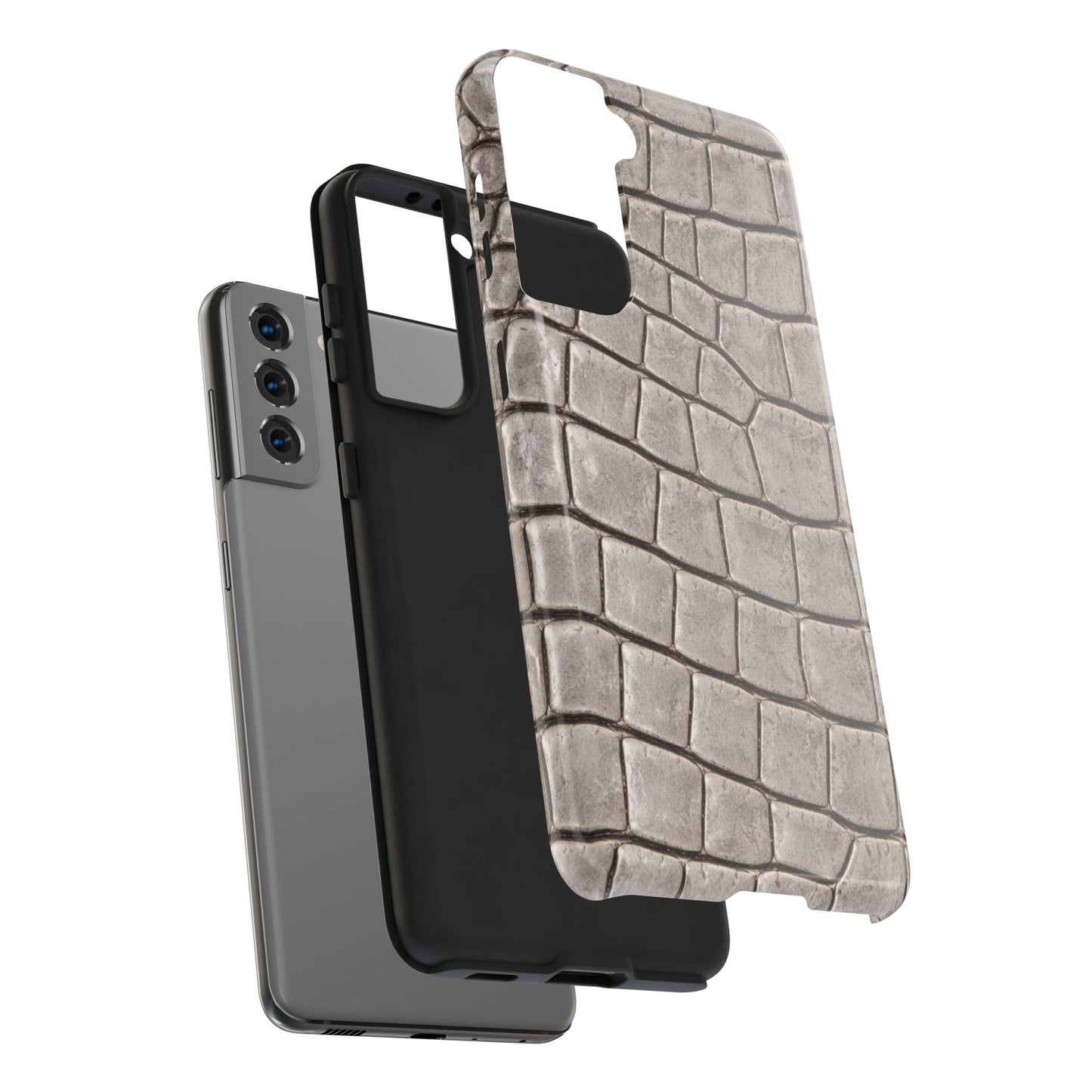 2000s Grey Crocodile - Protective Phone Case