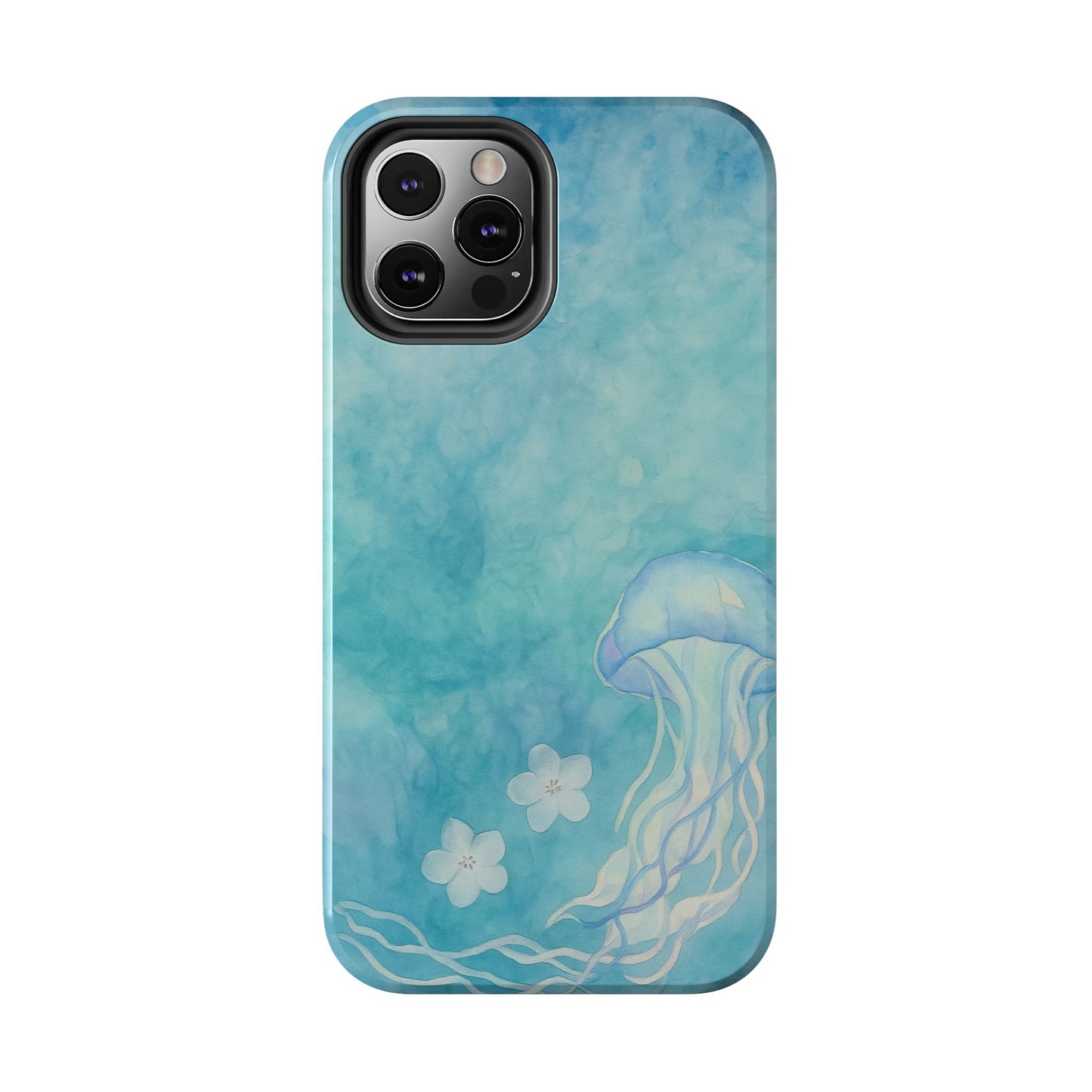 Sea-Blue Jellyfish - Protective Phone Case