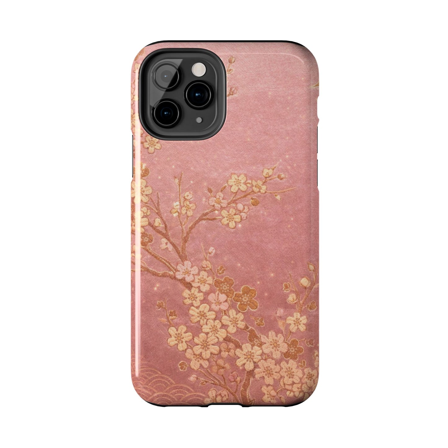 Pink Gold Cherry Blossom - Protective Phone Case