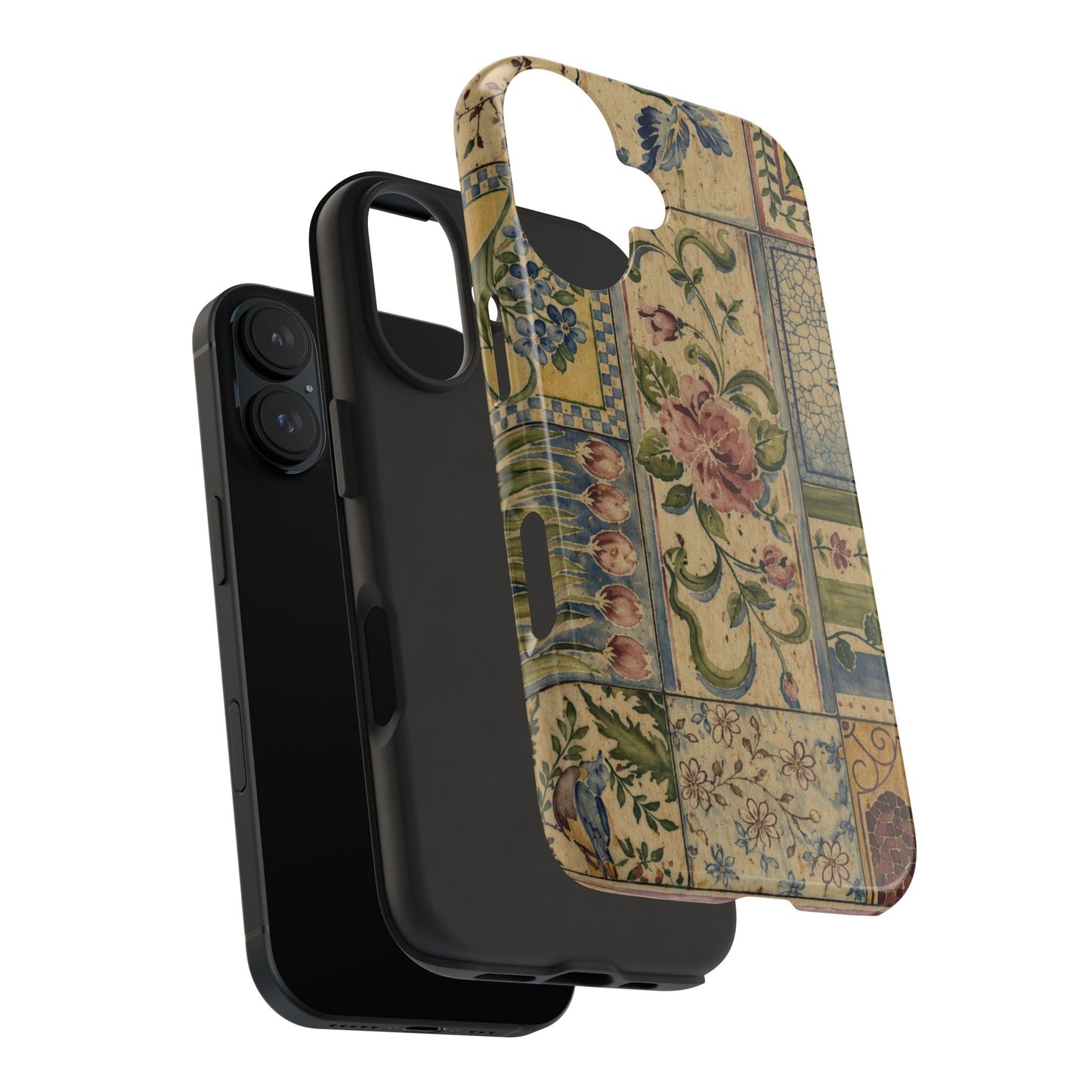 Vintage Floral Patchwork - Protective Phone Case