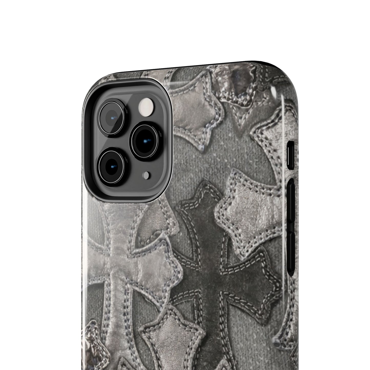 Grey Patchwork Crosses - Protective Phone Case