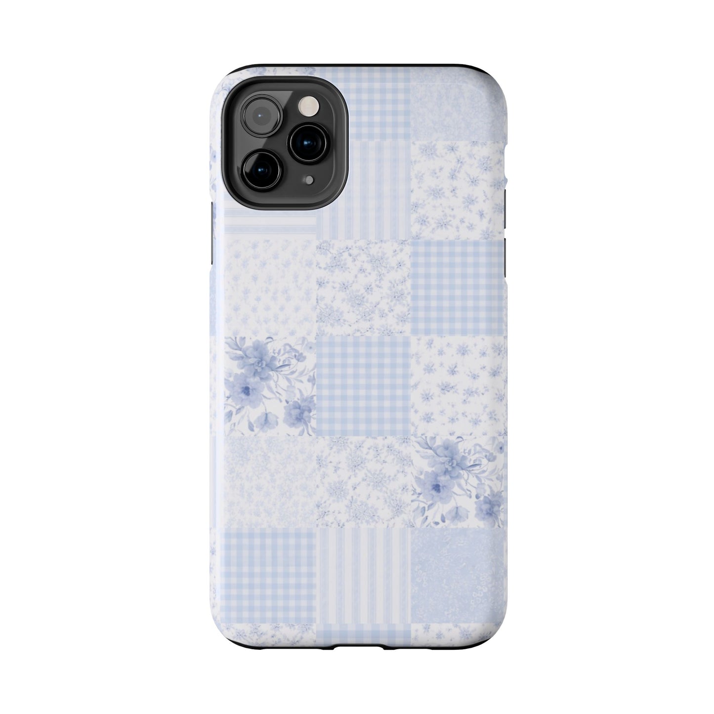 Baby Blue Plaid - Protective Phone Case