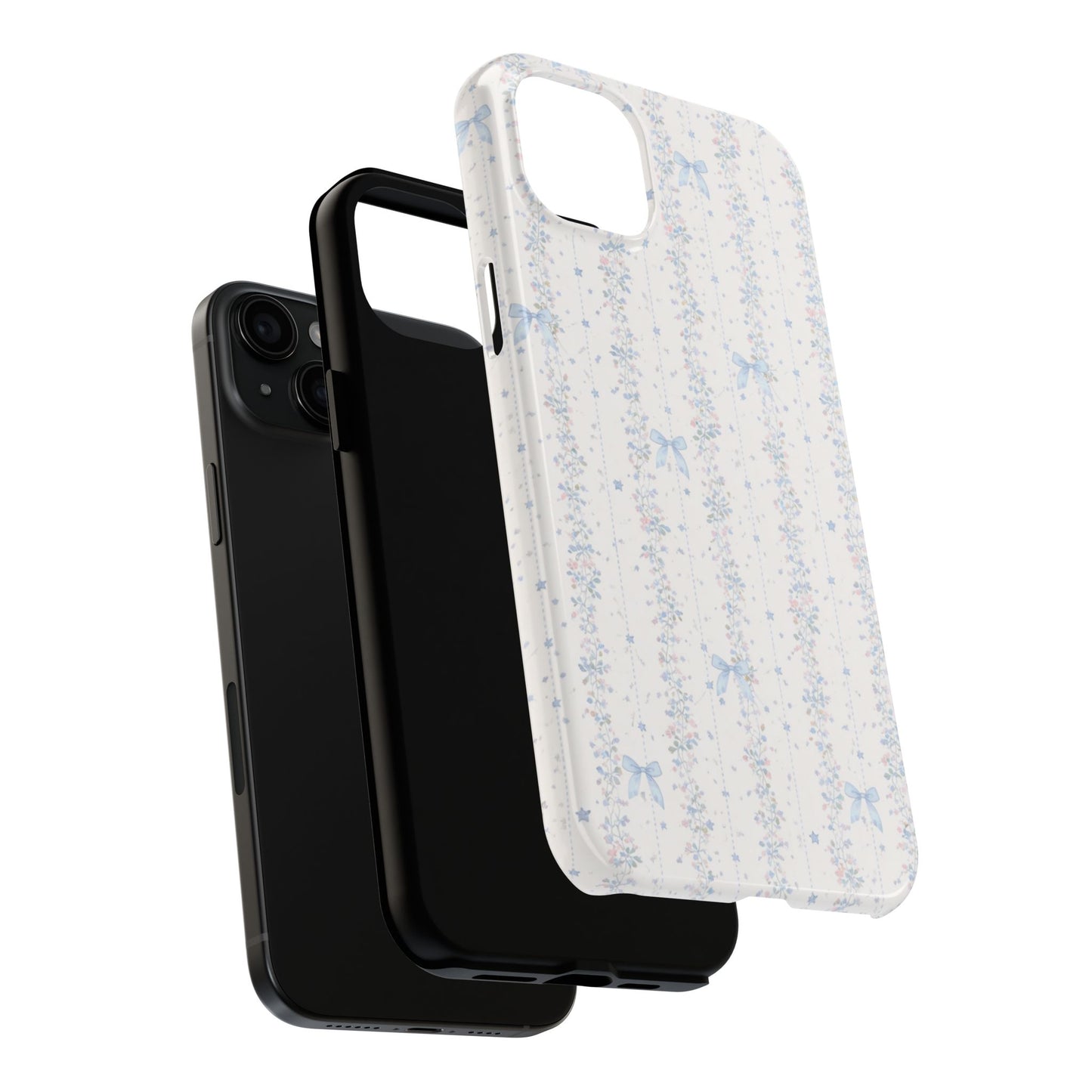 Bows and Stripes - Protective Phone Case