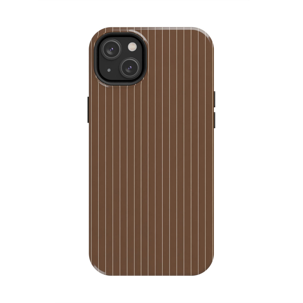 Brown Pinstripe - Protective Phone Case