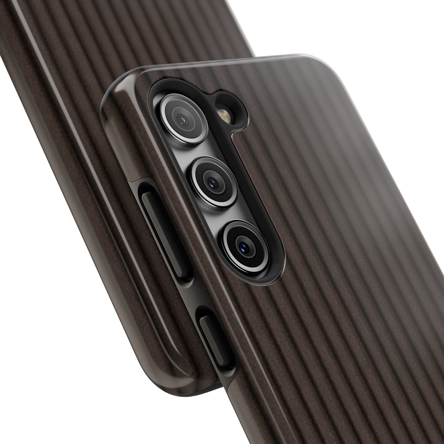 Ribbed Dark Brown Tough Phone Case – Slim Protective Mobile Cover