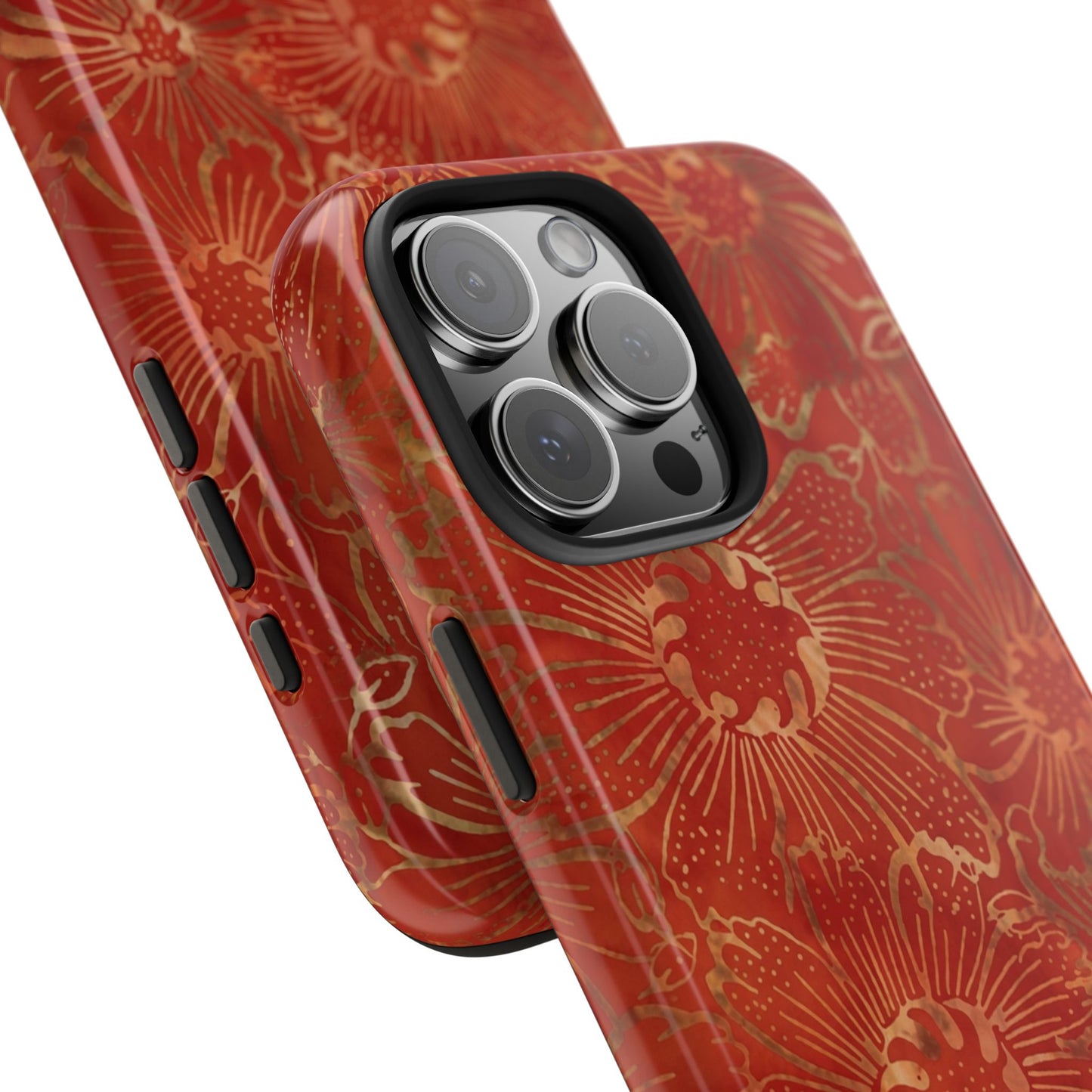 Radiant Red Florals - Protective Phone Case