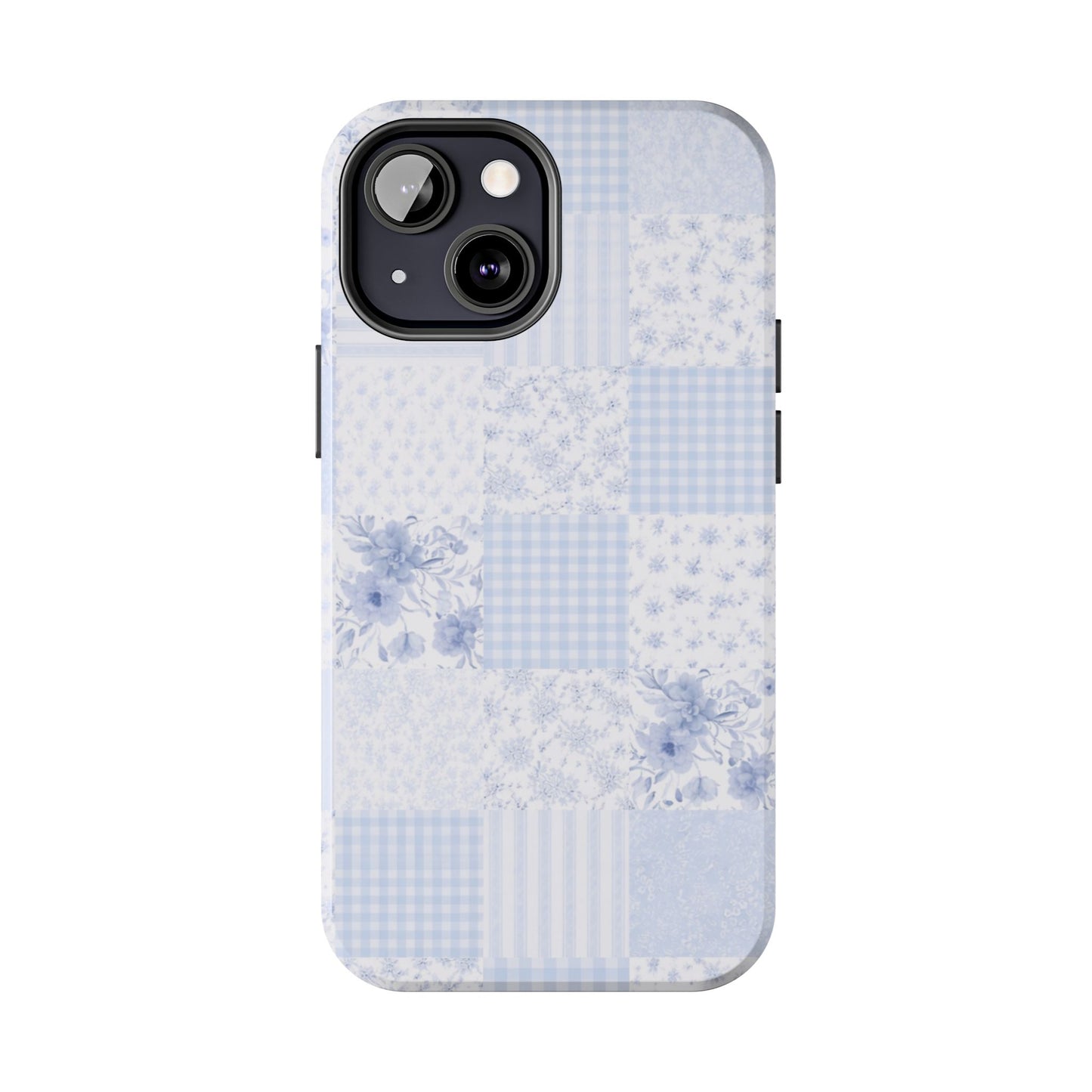 Baby Blue Plaid - Protective Phone Case